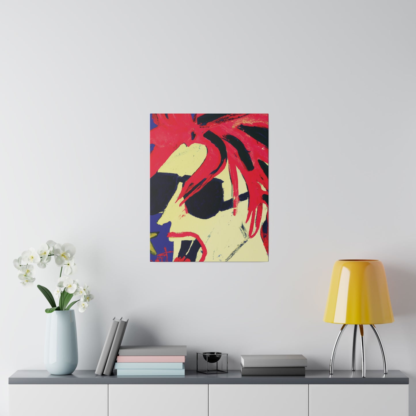 8409V - Rockstar Painting Print | Face | Abstract | Poster | Home Decor | Wall Art | Music Art | Canvas