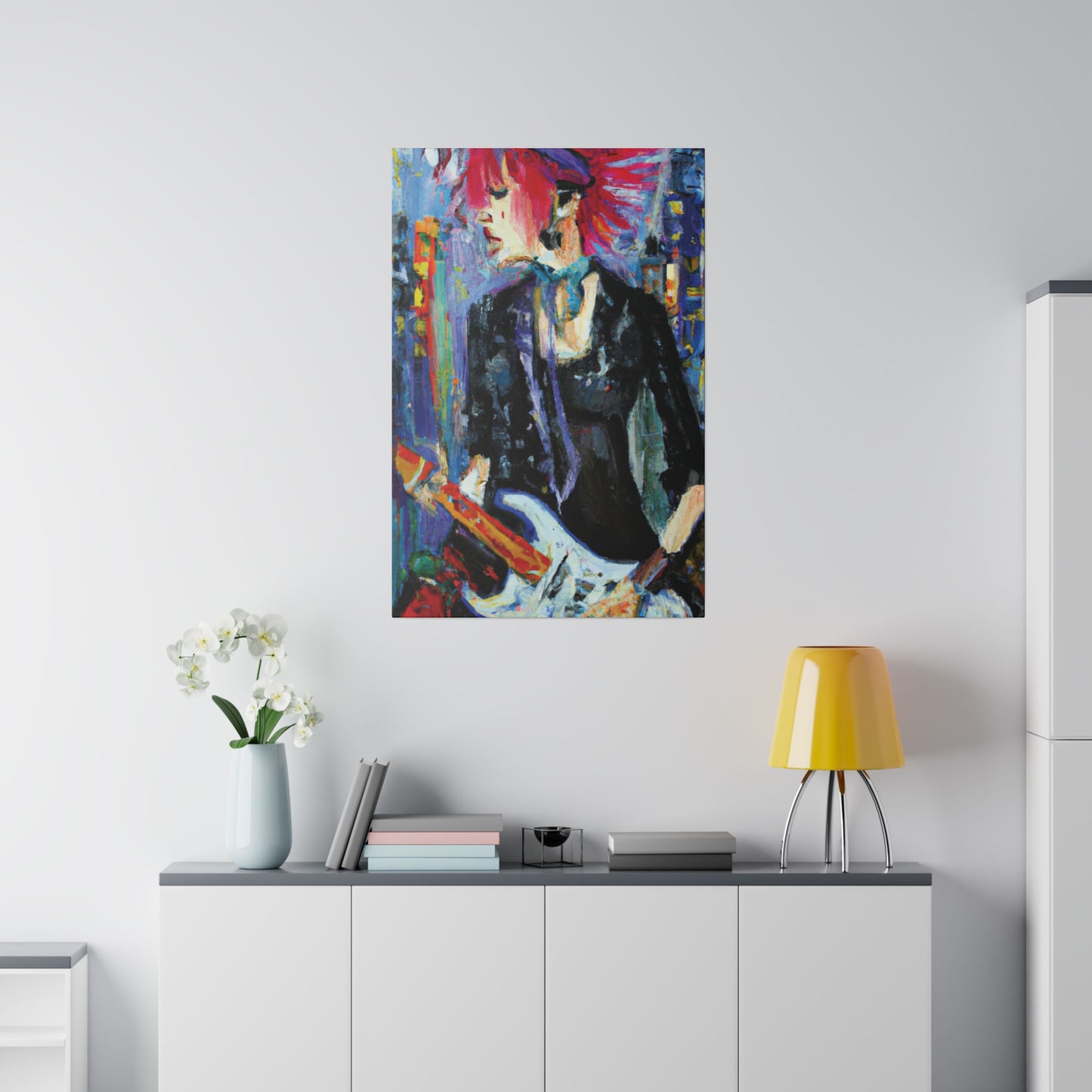 2491T - Rockstar Oil Painting Style Print | Poster | Home Decor | Wall Art | Music Art | Canvas