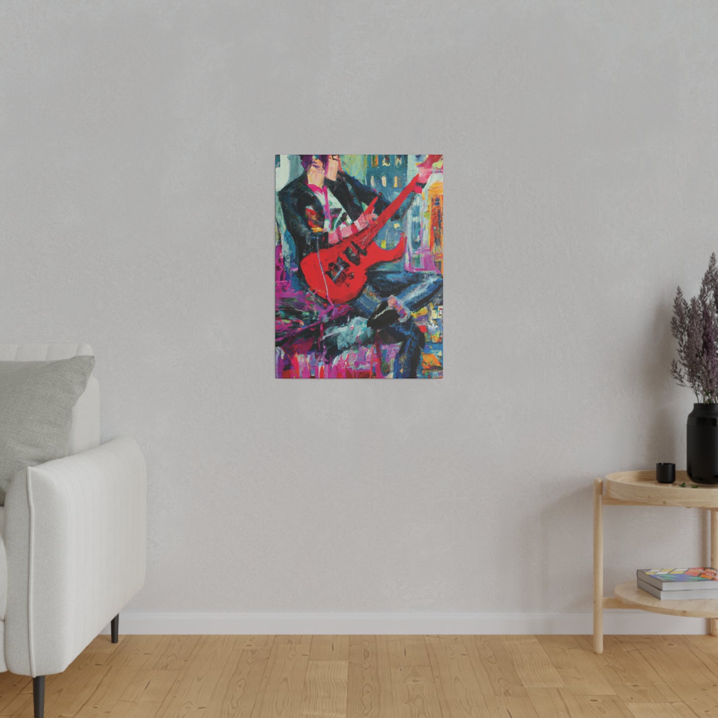 7878O - Rockstar Oil Painting Style Print | Poster | Home Decor | Wall Art | Music Art | Canvas