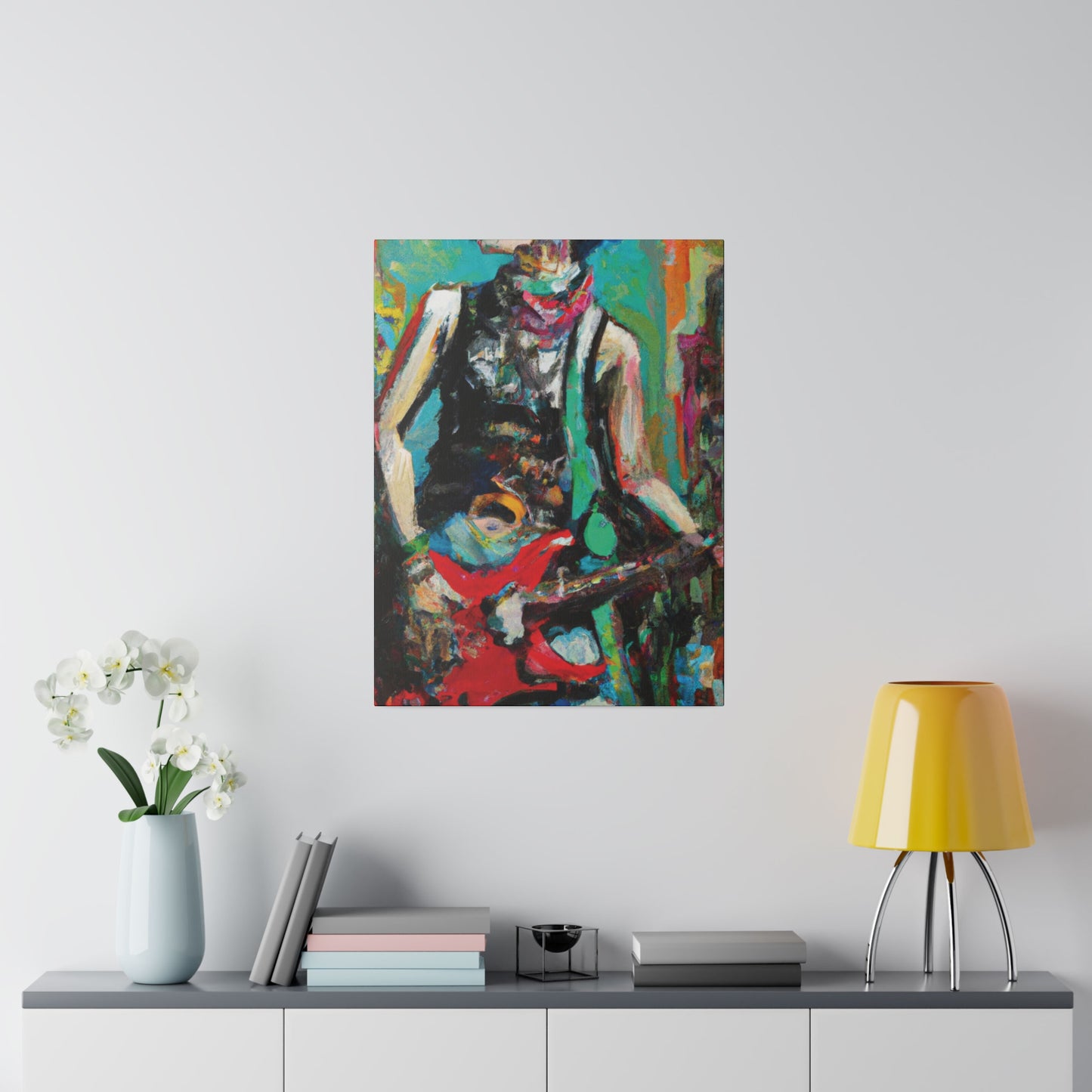9287Z - Rockstar Oil Painting Style Print | Poster | Home Decor | Wall Art | Music Art | Canvas
