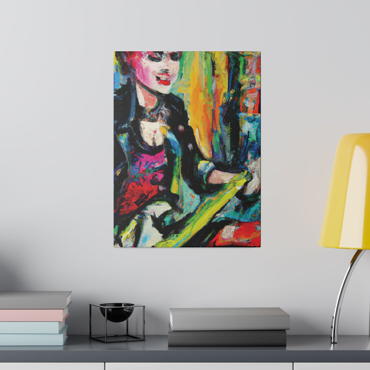 2784T - Rockstar Oil Painting Style Print | Poster | Home Decor | Wall Art | Music Art | Canvas