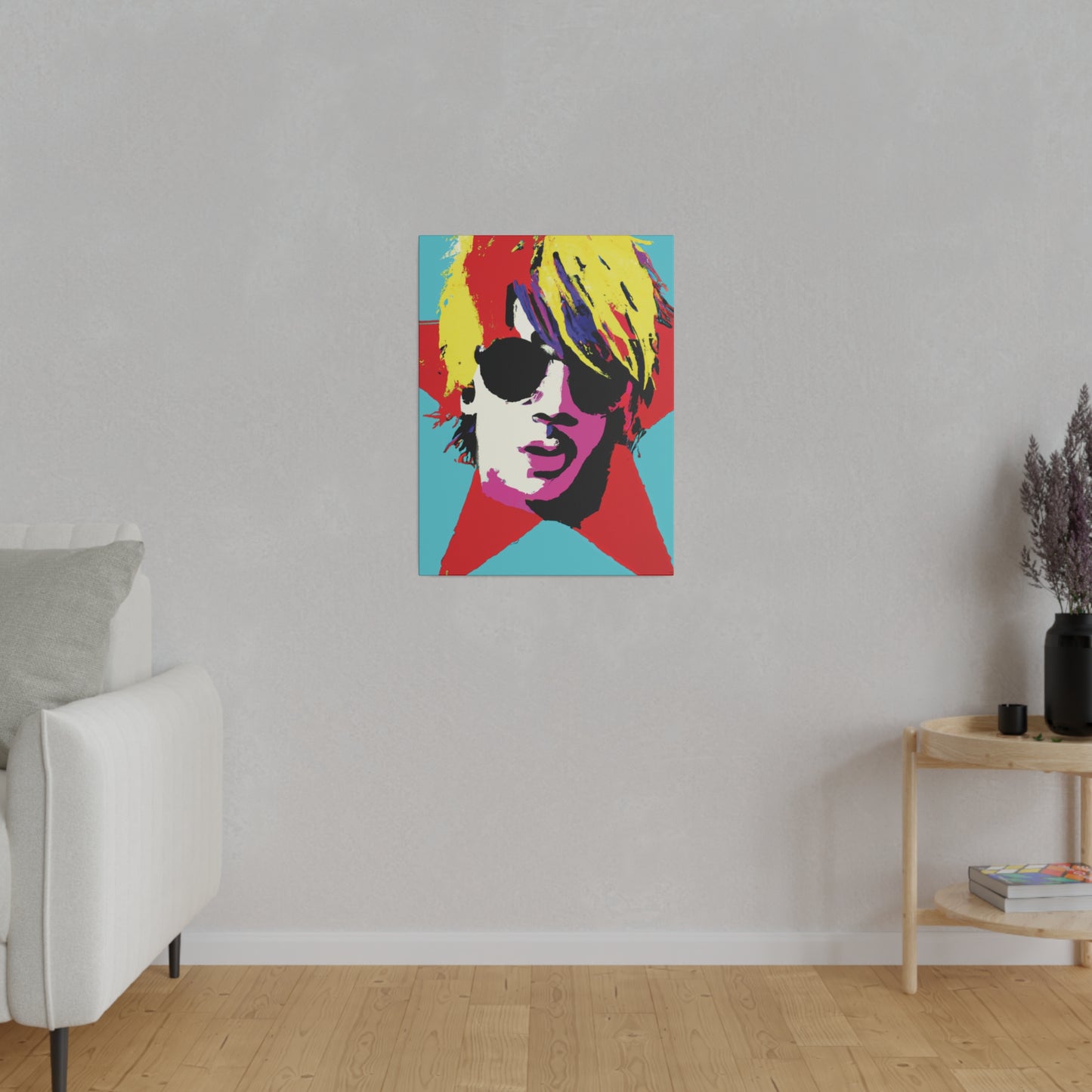 7442Q - Rockstar Painting Print | Face | Abstract | Poster | Home Decor | Wall Art | Music Art | Canvas