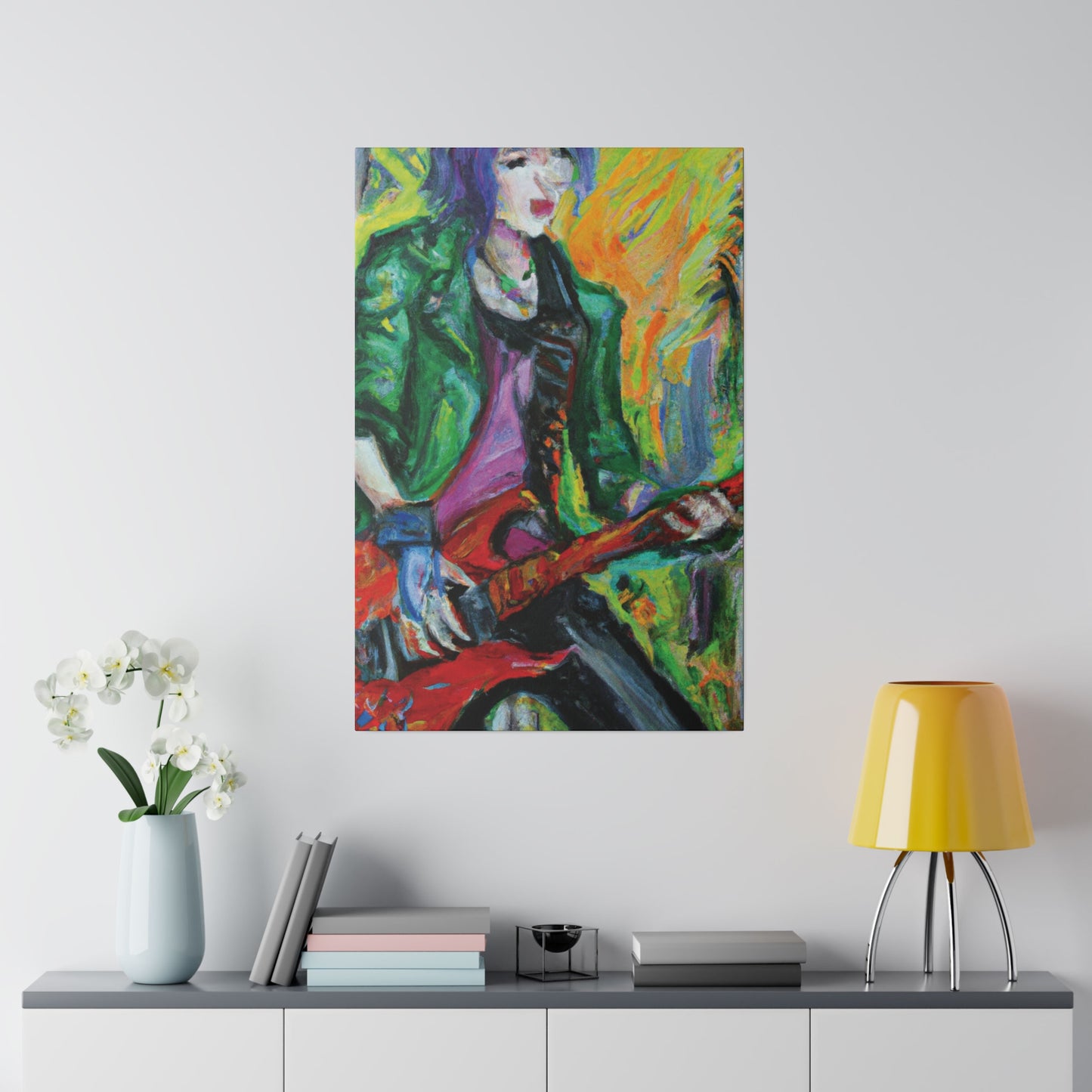 8272F - Rockstar Oil Painting Style Print | Poster | Home Decor | Wall Art | Music Art | Canvas