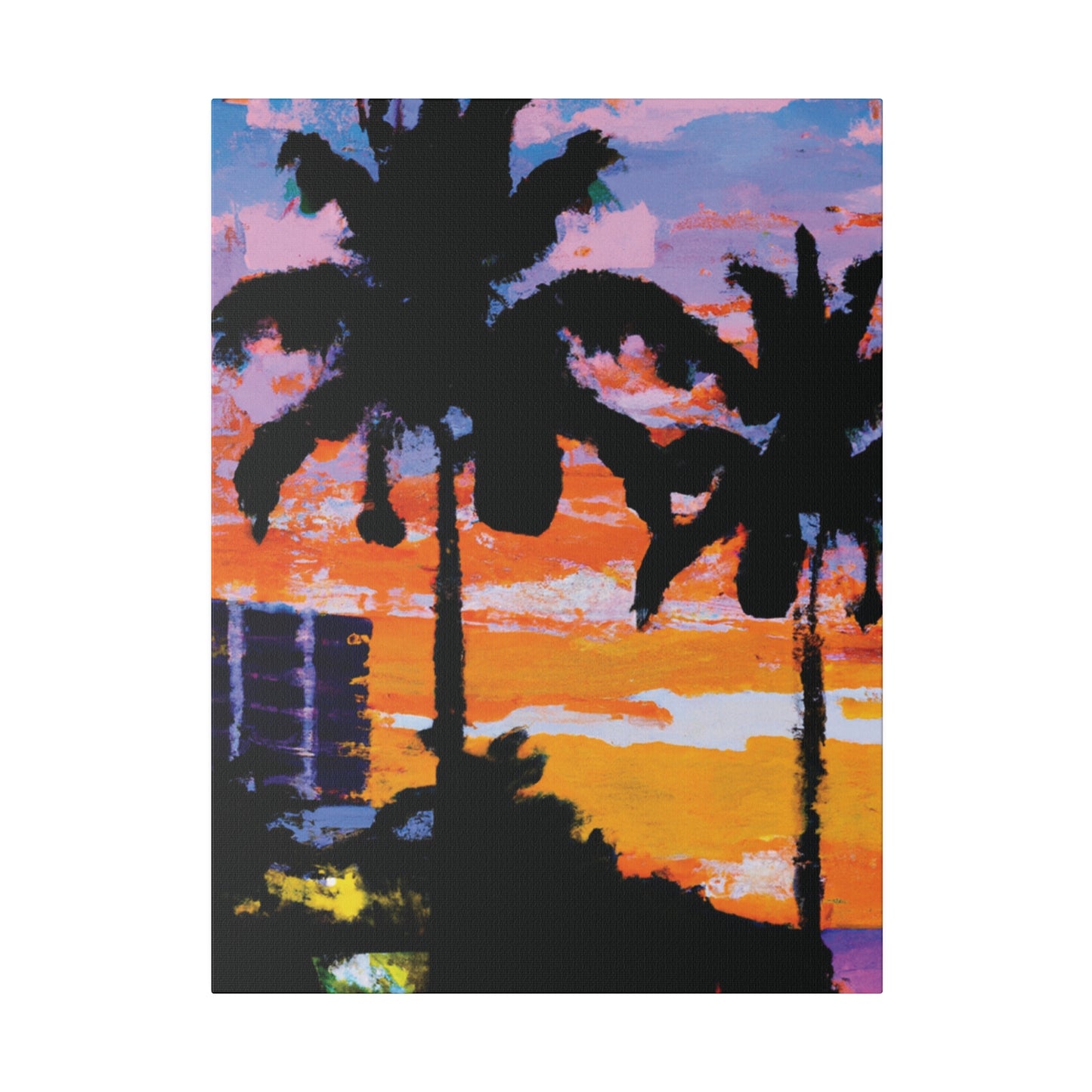 4756G - Miami Beach Sunset Painting Print | Miami | Beach | Sunset | Poster | Home Decor | Wall Art | Canvas