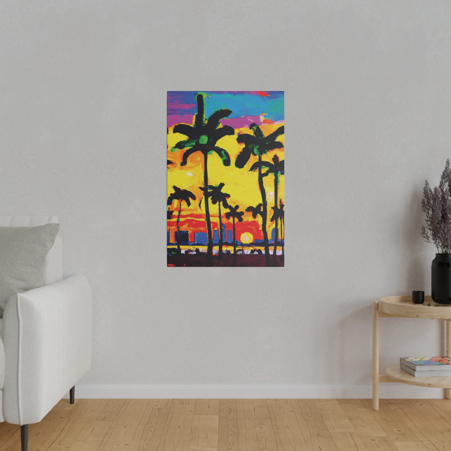 9497Z - Miami Beach Sunset Painting Print | Miami | Beach | Sunset | Poster | Home Decor | Wall Art | Canvas