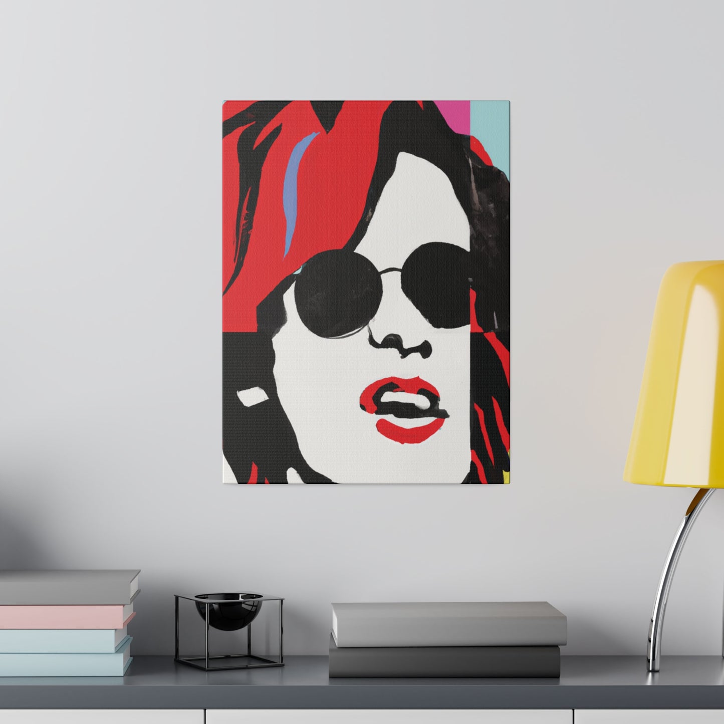 6744T - Rockstar Painting Print | Face | Abstract | Poster | Home Decor | Wall Art | Music Art | Canvas