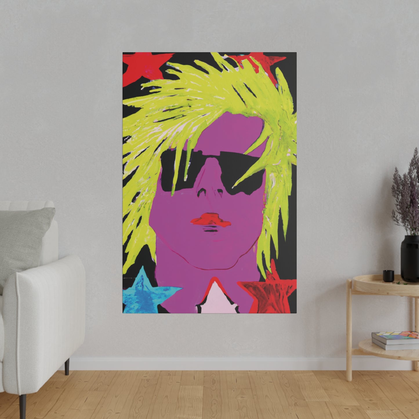 3271U - Rockstar Painting Print | Face | Abstract | Poster | Home Decor | Wall Art | Music Art | Canvas