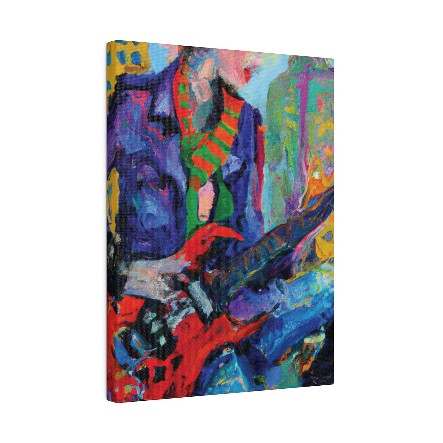 5227E - Rockstar Oil Painting Style Print | Poster | Home Decor | Wall Art | Music Art | Canvas