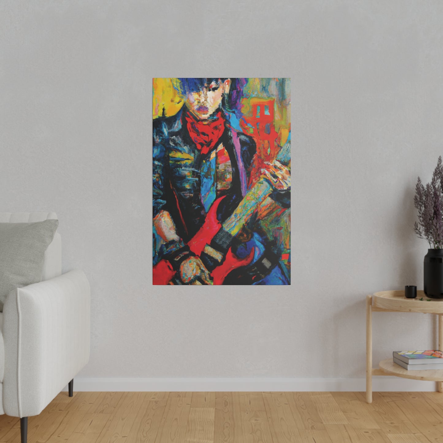 8732A - Rockstar Oil Painting Style Print | Poster | Home Decor | Wall Art | Music Art | Canvas