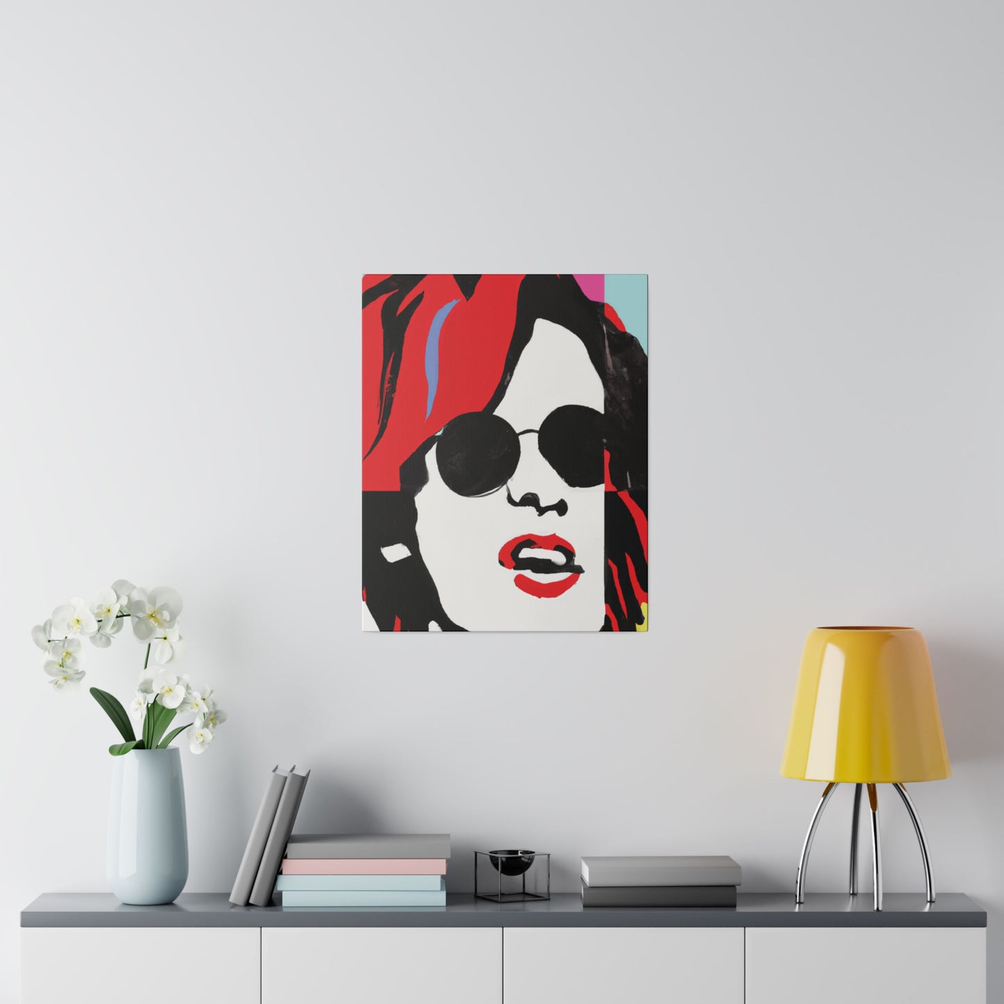 6744T - Rockstar Painting Print | Face | Abstract | Poster | Home Decor | Wall Art | Music Art | Canvas