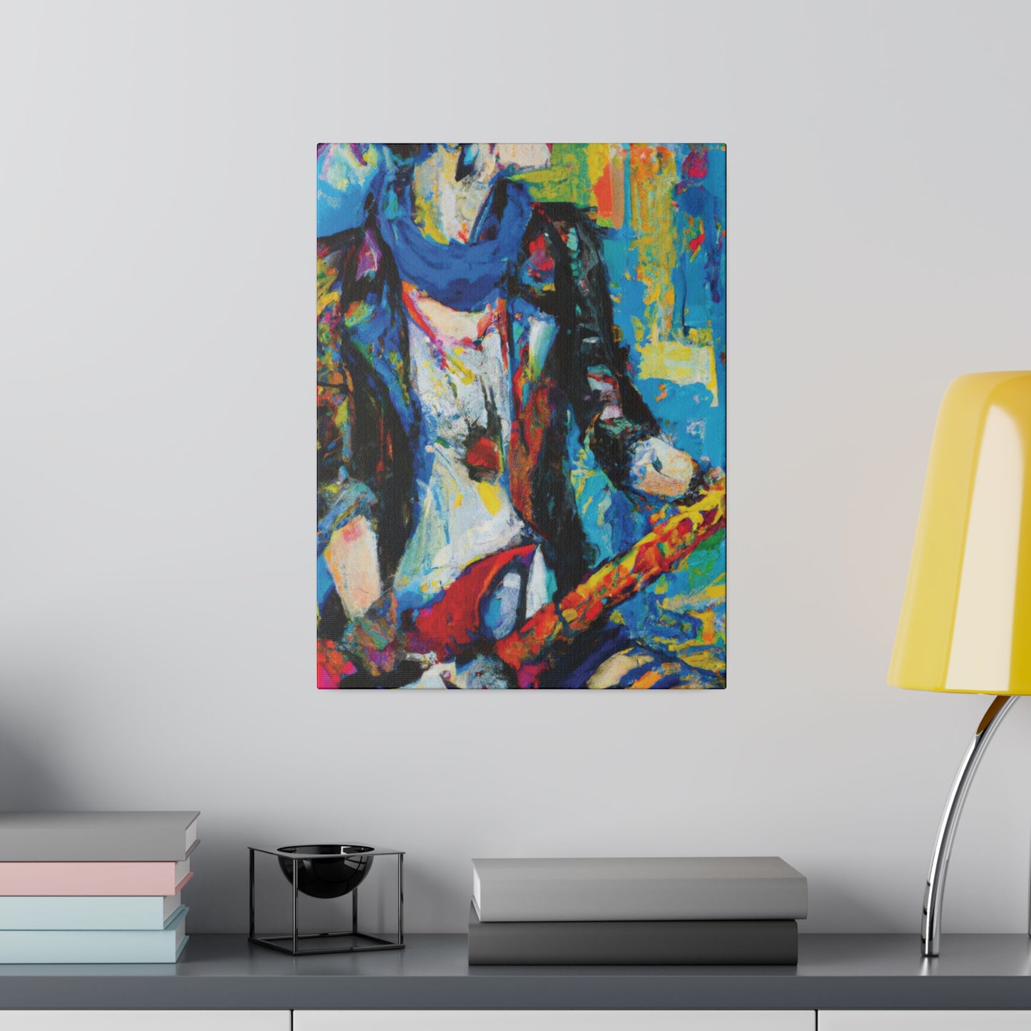 2583Q - Rockstar Oil Painting Style Print | Poster | Home Decor | Wall Art | Music Art | Canvas