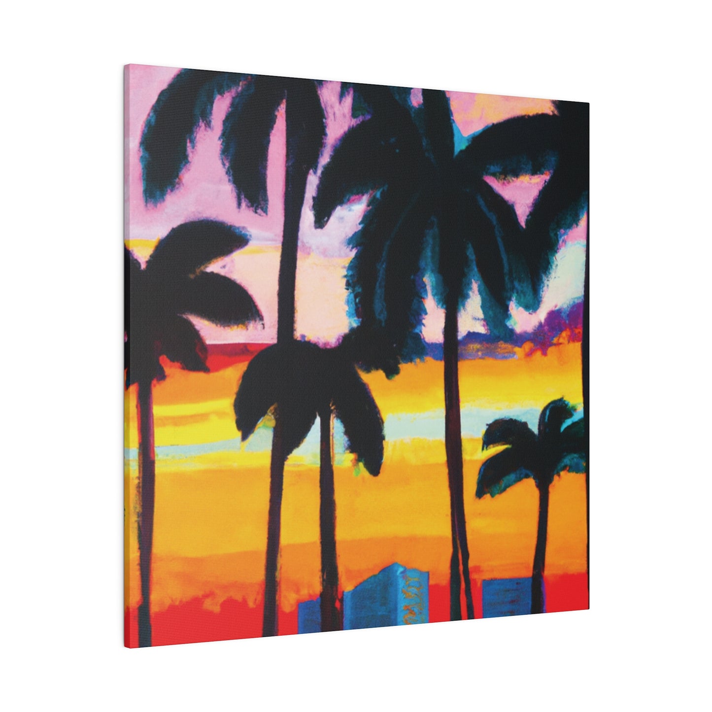 6891Y - Miami Beach Sunset Painting Print | Miami | Beach | Sunset | Poster | Home Decor | Wall Art | Canvas