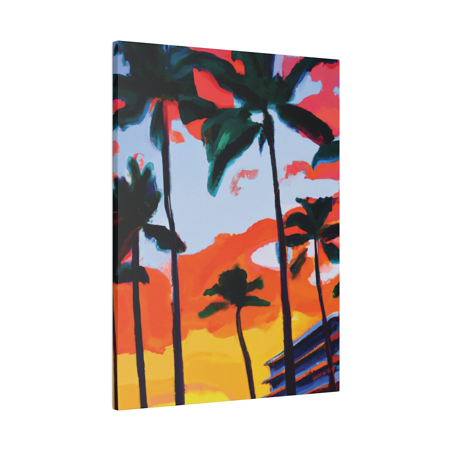 2741Q - Miami Beach Sunset Painting Print | Miami | Beach | Sunset | Poster | Home Decor | Wall Art | Canvas