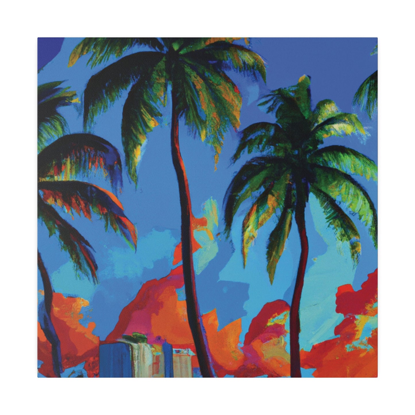 7382G - Miami Beach Sunset Painting Print | Miami | Beach | Sunset | Poster | Home Decor | Wall Art | Canvas