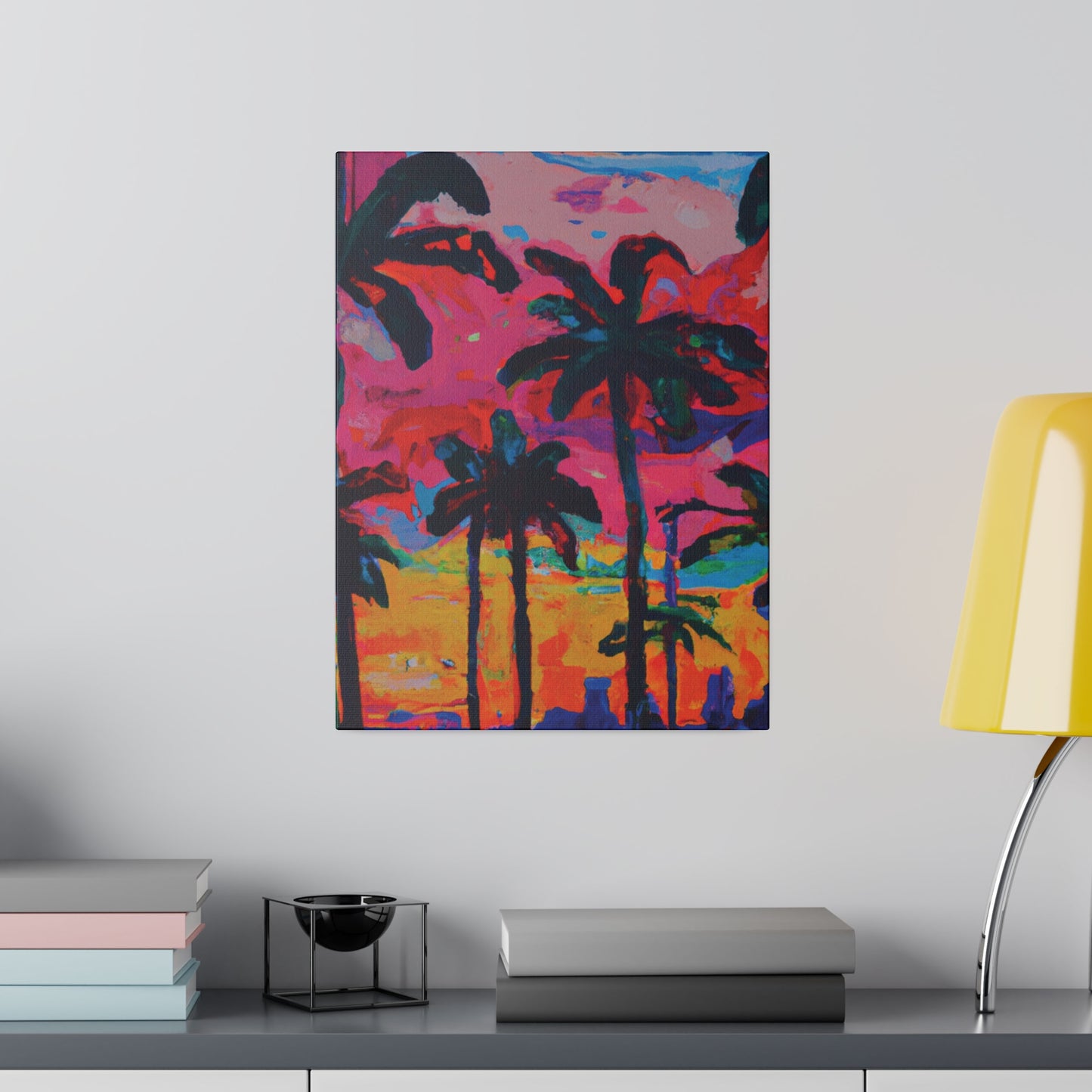 2821A - Miami Beach Sunset Painting Print | Miami | Beach | Sunset | Poster | Home Decor | Wall Art | Canvas