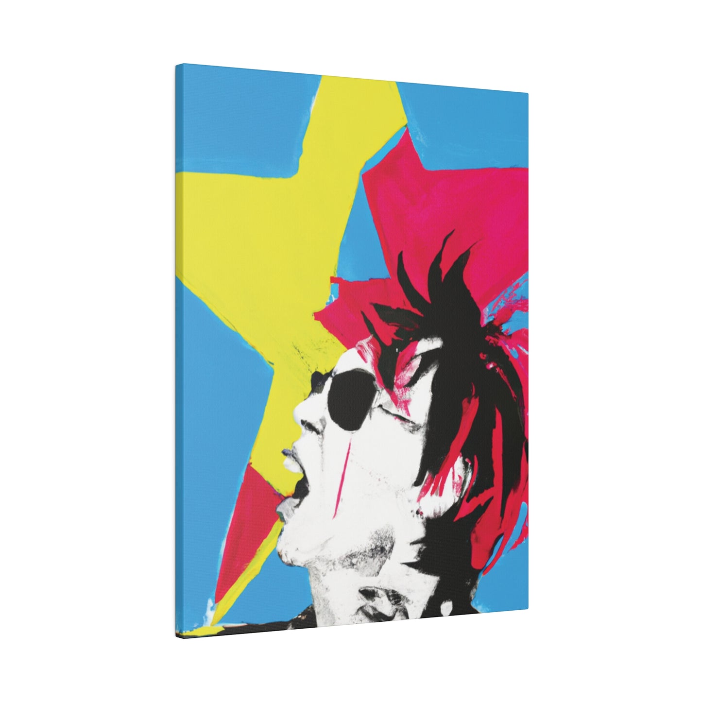 7179X - Rockstar Painting Print | Face | Abstract | Poster | Home Decor | Wall Art | Music Art | Canvas