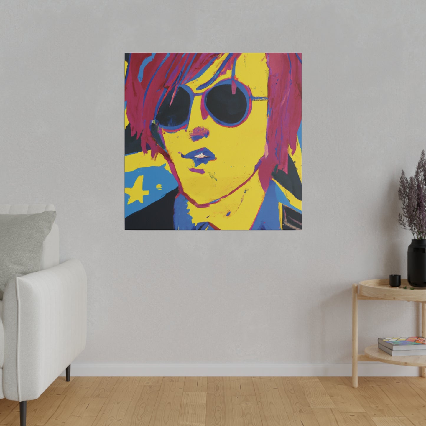 4543H - Rockstar Painting Print | Face | Abstract | Poster | Home Decor | Wall Art | Music Art | Canvas