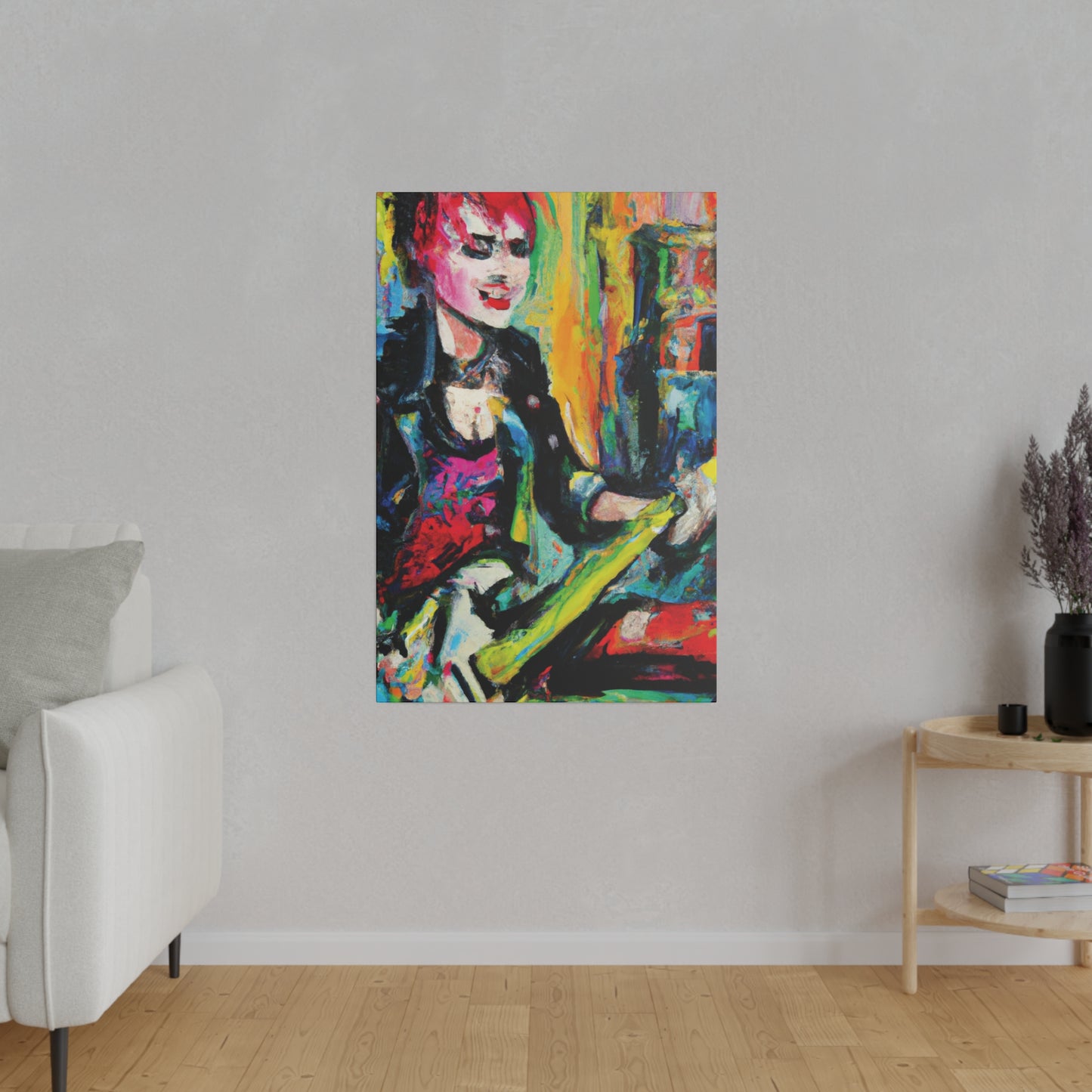 2784T - Rockstar Oil Painting Style Print | Poster | Home Decor | Wall Art | Music Art | Canvas