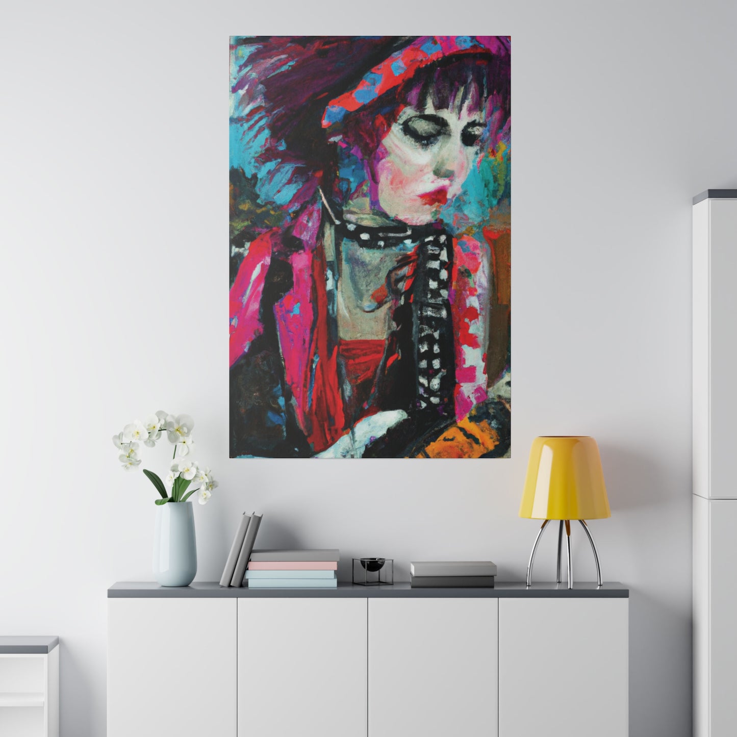 9225T - Rockstar Oil Painting Style Print | Poster | Home Decor | Wall Art | Music Art | Canvas