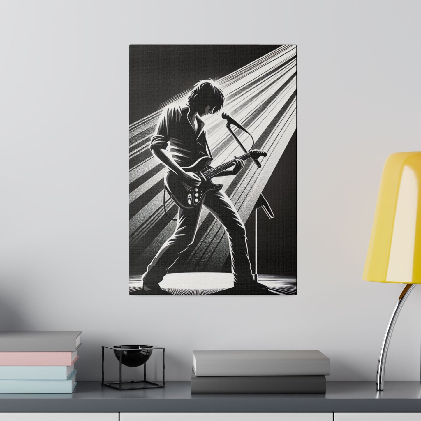 6832K - music art work, rockstar gifts, musician gift ideas, guitar art work, guitar artwork, guitar wall art canvas, playing guitar, decor