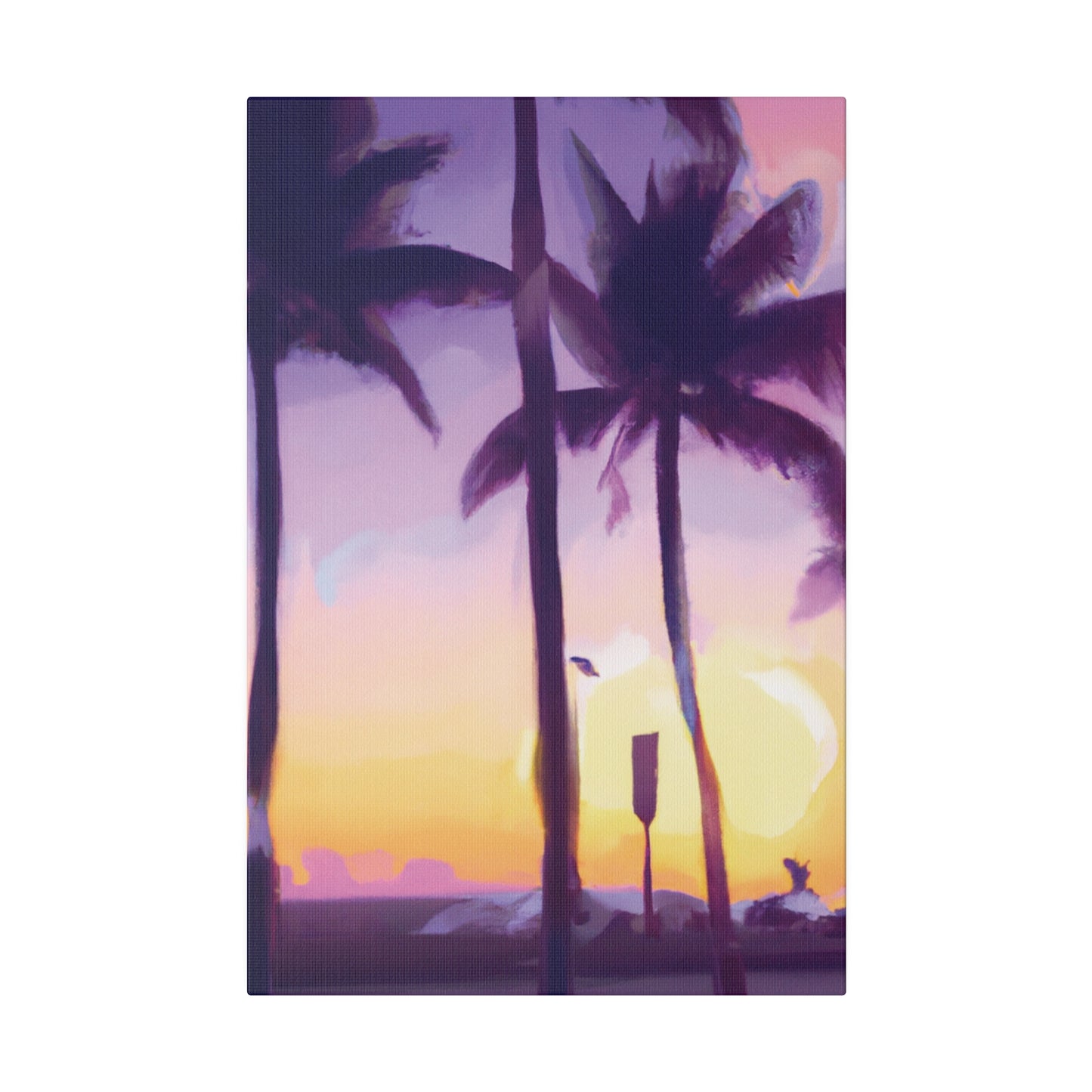 6137G - Miami Beach Sunset Painting Print | Miami | Beach | Sunset | Poster | Home Decor | Wall Art | Canvas