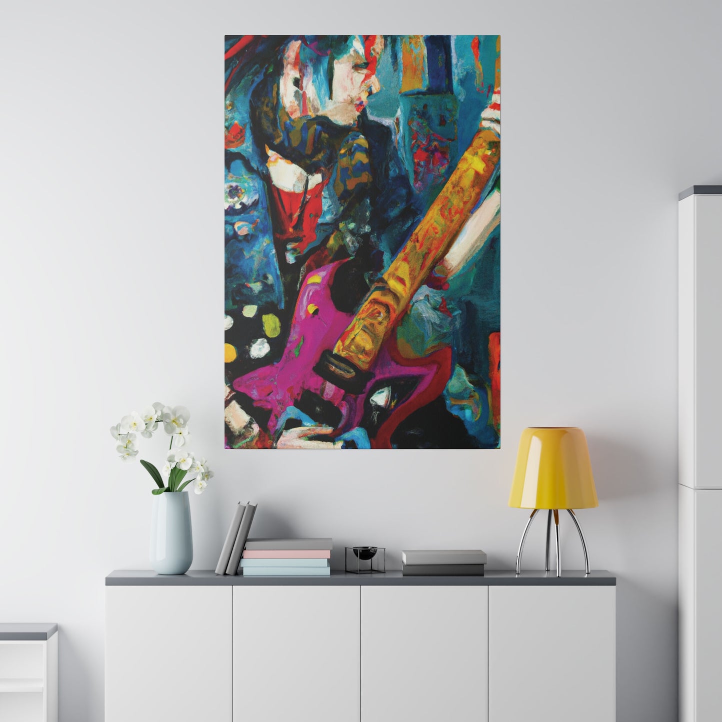 7272P - Rockstar Oil Painting Style Print | Poster | Home Decor | Wall Art | Music Art | Canvas