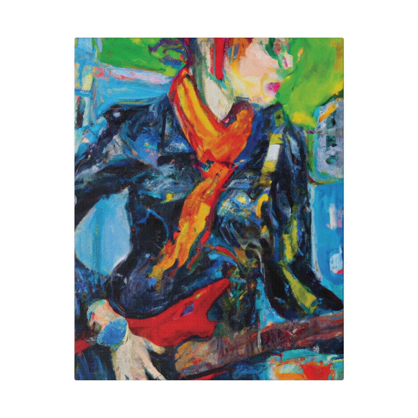 935O - Rockstar Oil Painting Style Print | Poster | Home Decor | Wall Art | Music Art | Canvas