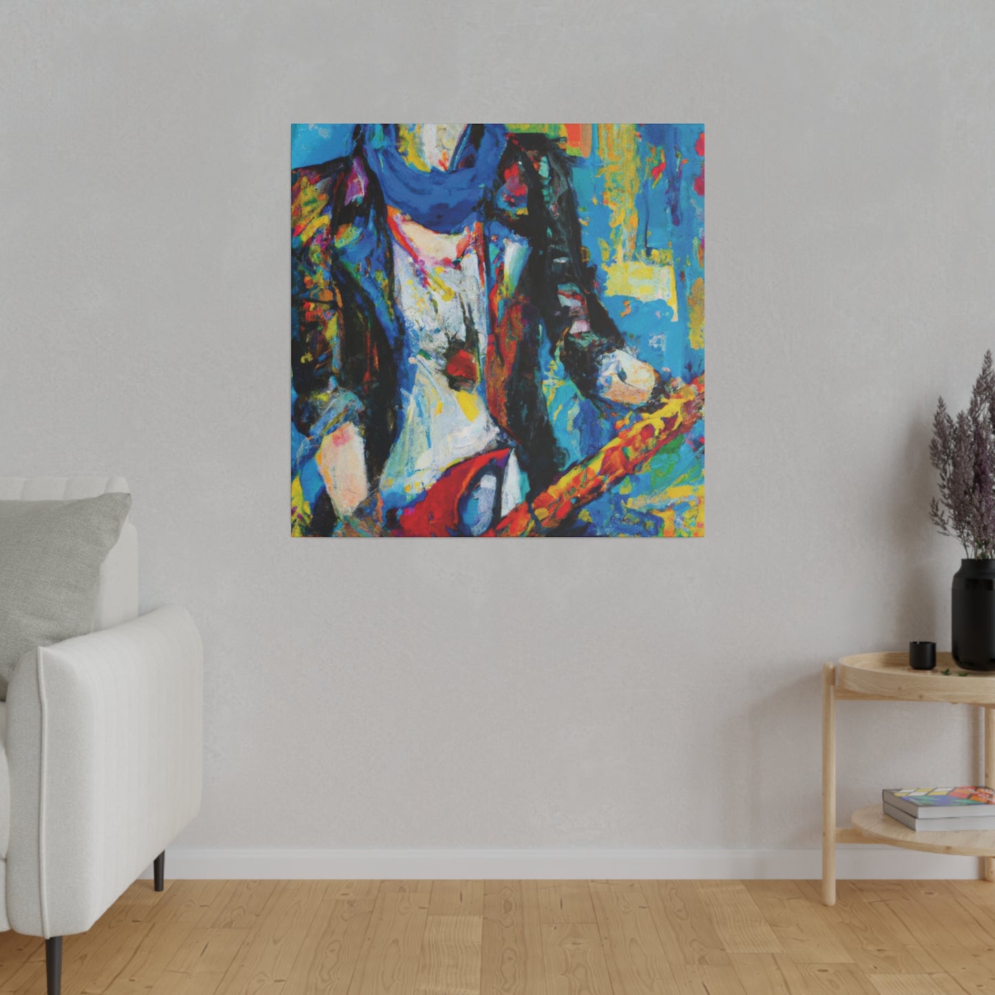 2583Q - Rockstar Oil Painting Style Print | Poster | Home Decor | Wall Art | Music Art | Canvas