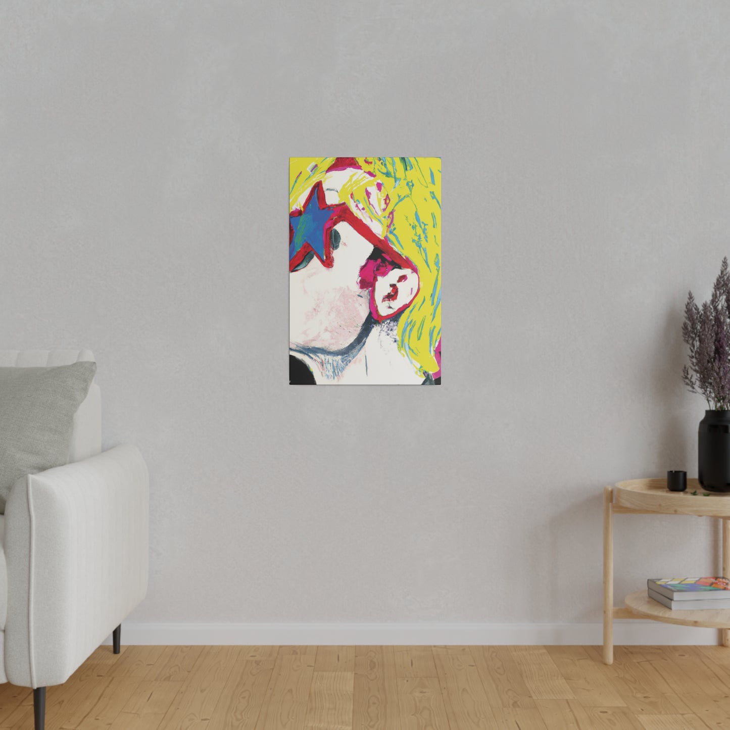 9408X - Rockstar Painting Print | Face | Abstract | Poster | Home Decor | Wall Art | Music Art | Canvas