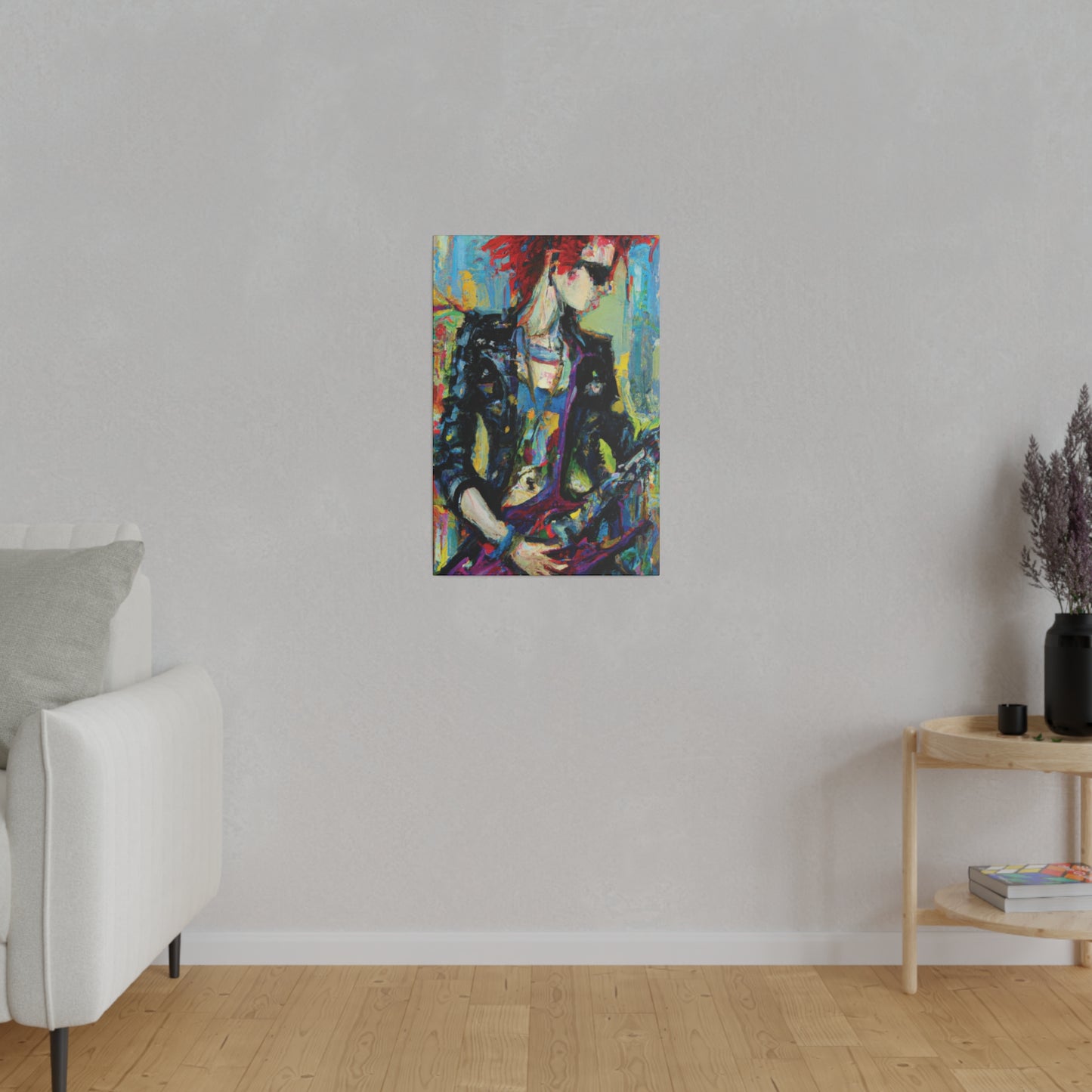 9745J - Rockstar Oil Painting Style Print | Poster | Home Decor | Wall Art | Music Art | Canvas
