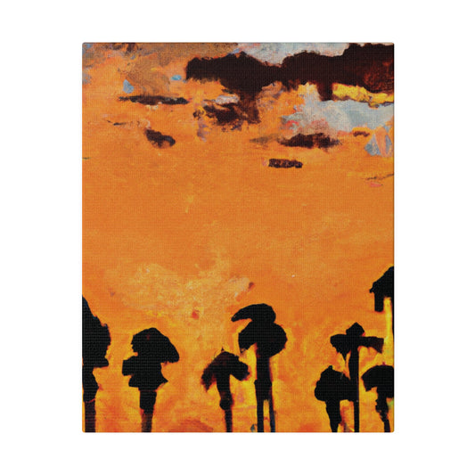 3231S - Miami Beach Sunset Painting Print | Miami | Beach | Sunset | Poster | Home Decor | Wall Art | Canvas