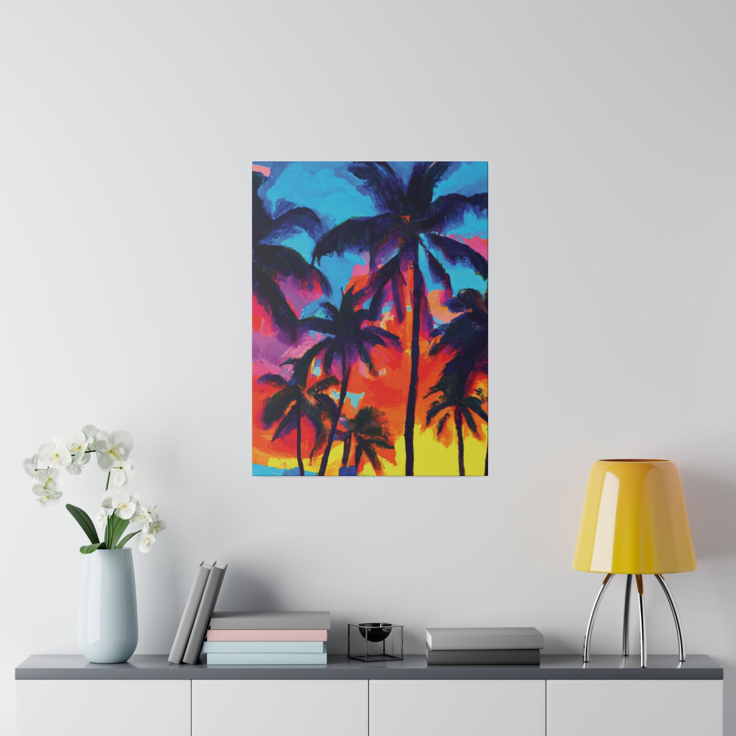4672F - Miami Beach Sunset Painting Print | Miami | Beach | Sunset | Poster | Home Decor | Wall Art | Canvas
