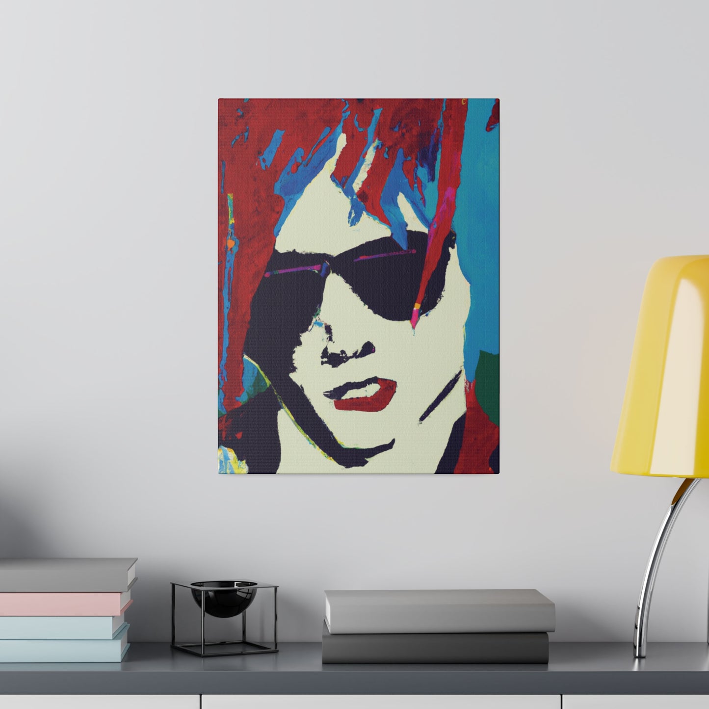 9347K - Rockstar Painting Print | Face | Abstract | Poster | Home Decor | Wall Art | Music Art | Canvas