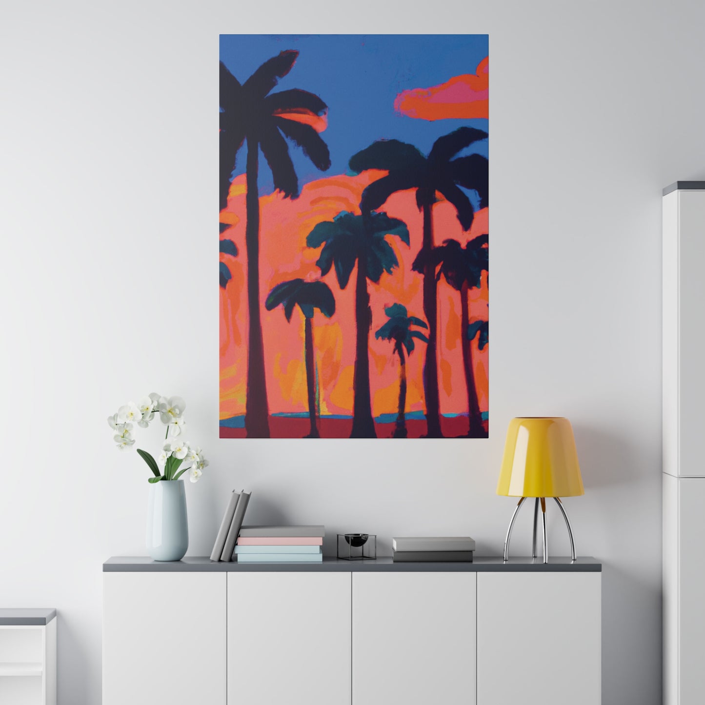 3239C - Miami Beach Sunset Painting Print | Miami | Beach | Sunset | Poster | Home Decor | Wall Art | Canvas