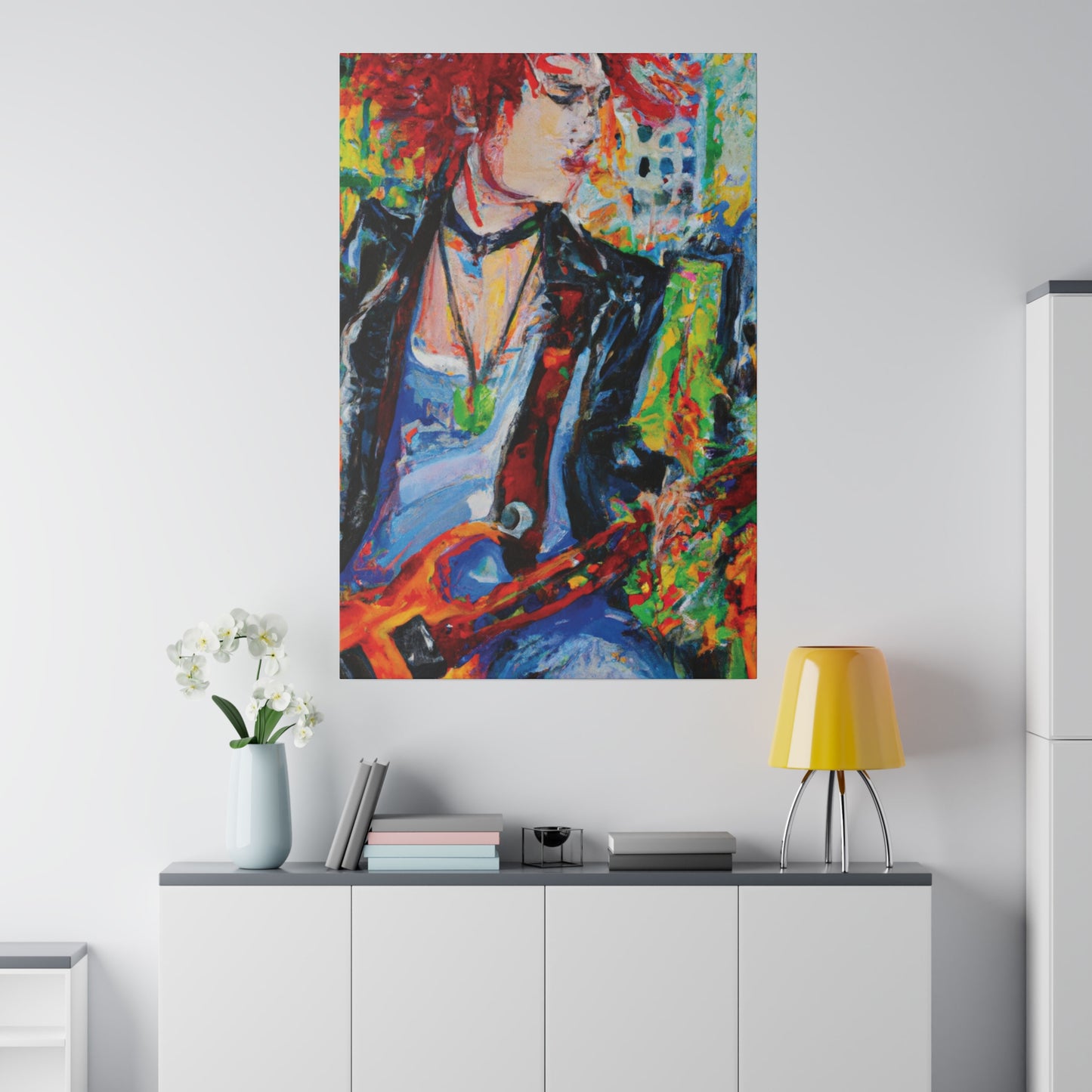 9144X - Rockstar Oil Painting Style Print | Poster | Home Decor | Wall Art | Music Art | Canvas