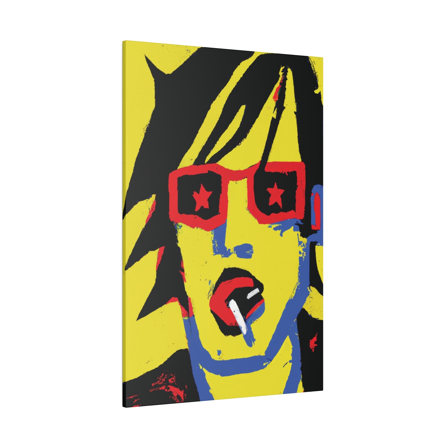 4745B - Rockstar Painting Print | Face | Abstract | Poster | Home Decor | Wall Art | Music Art | Canvas