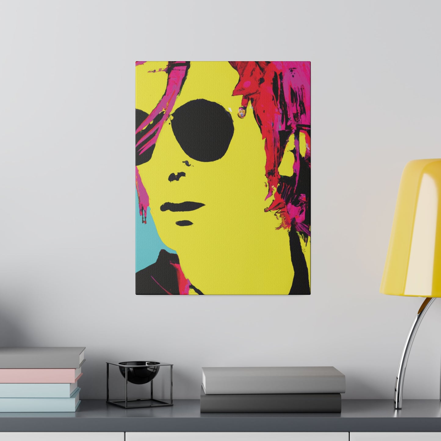 4543A - Rockstar Painting Print | Face | Abstract | Poster | Home Decor | Wall Art | Music Art | Canvas