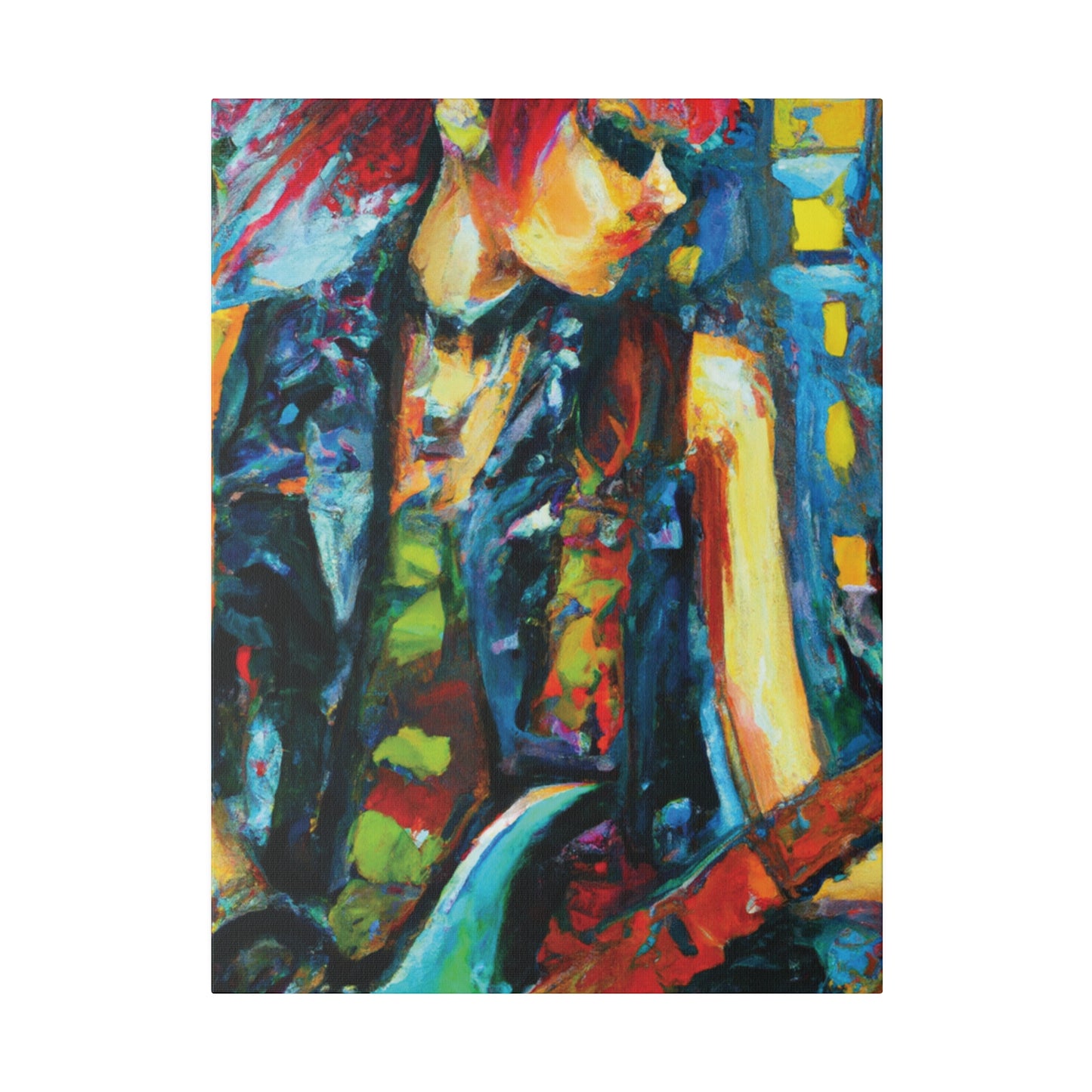 8541R - Rockstar Oil Painting Style Print | Poster | Home Decor | Wall Art | Music Art | Canvas