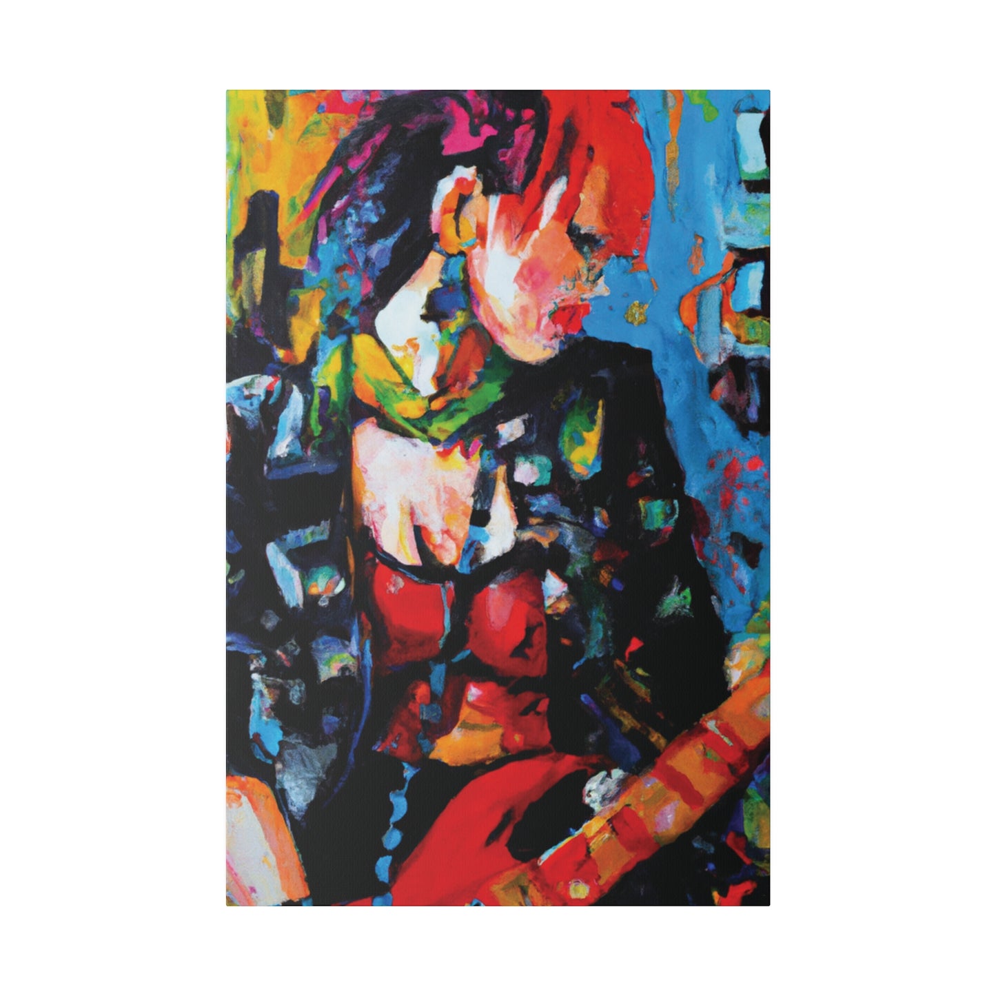 9602B - Rockstar Oil Painting Style Print | Poster | Home Decor | Wall Art | Music Art | Canvas