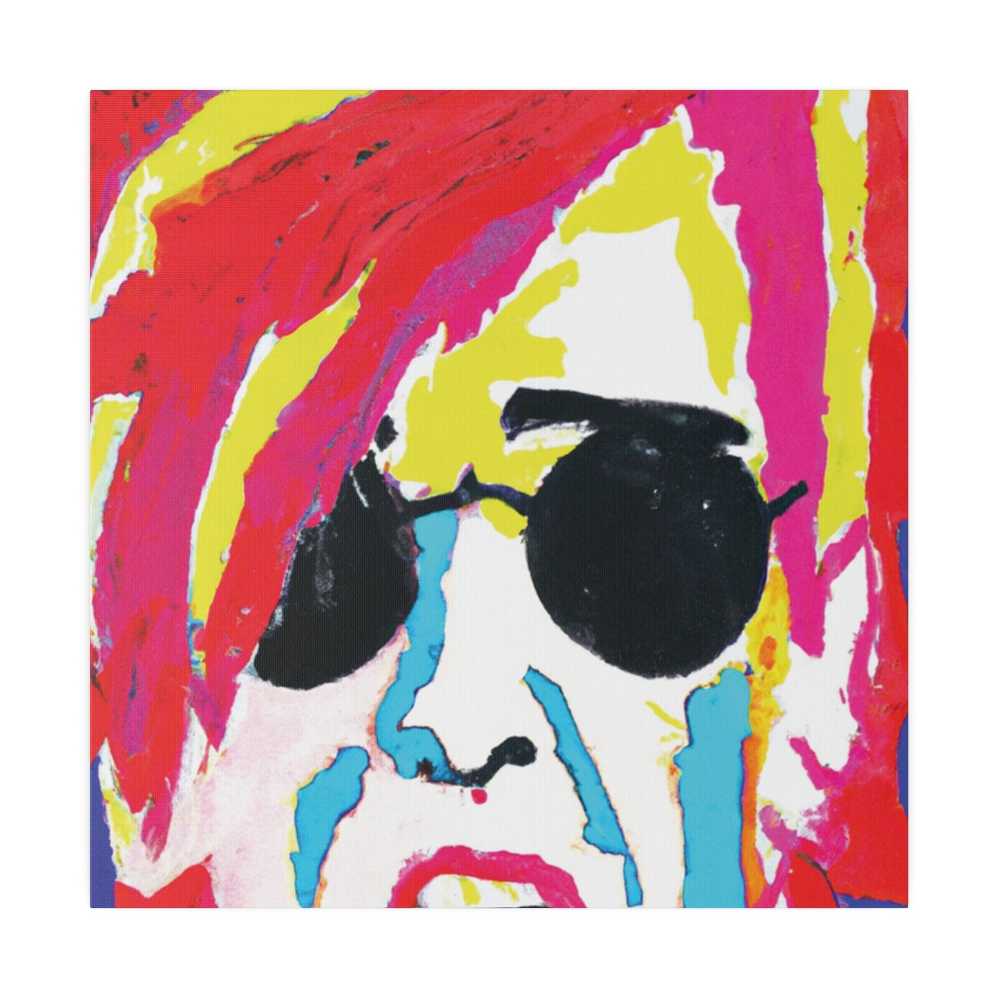 5397K - Rockstar Painting Print | Face | Abstract | Poster | Home Decor | Wall Art | Music Art | Canvas