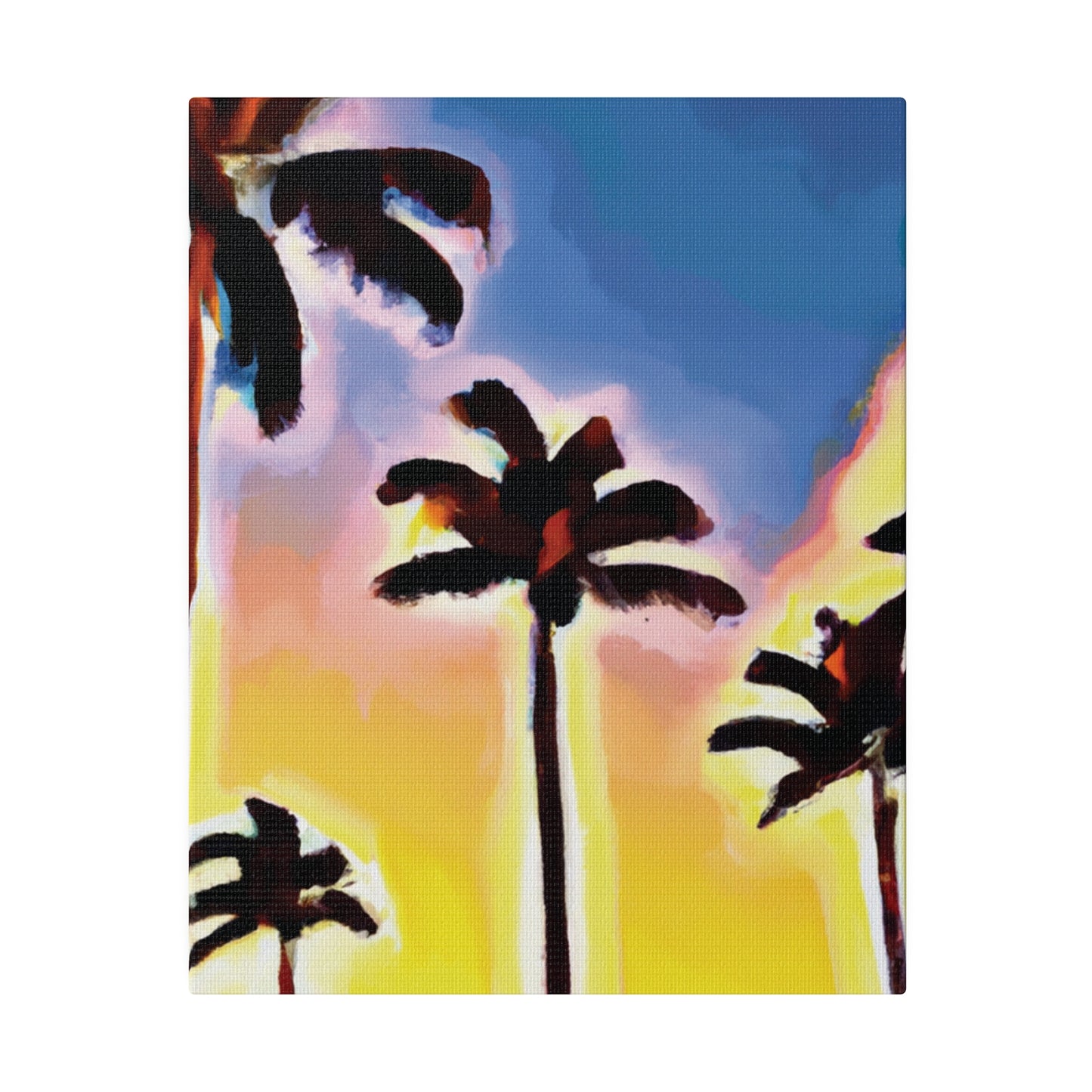 3437Q - Miami Beach Sunset Painting Print | Miami | Beach | Sunset | Poster | Home Decor | Wall Art | Canvas