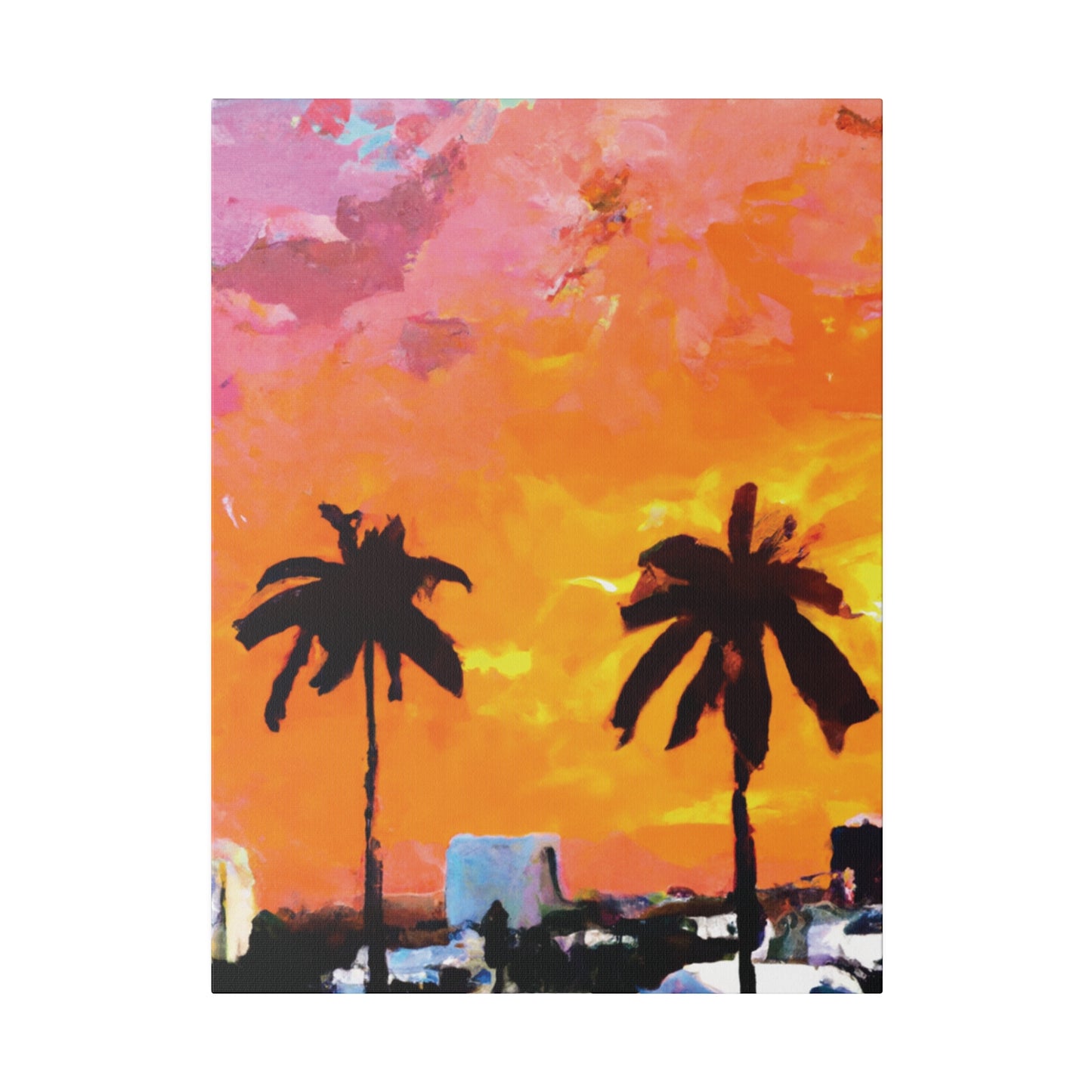 2759A - Miami Beach Sunset Painting Print | Miami | Beach | Sunset | Poster | Home Decor | Wall Art | Canvas