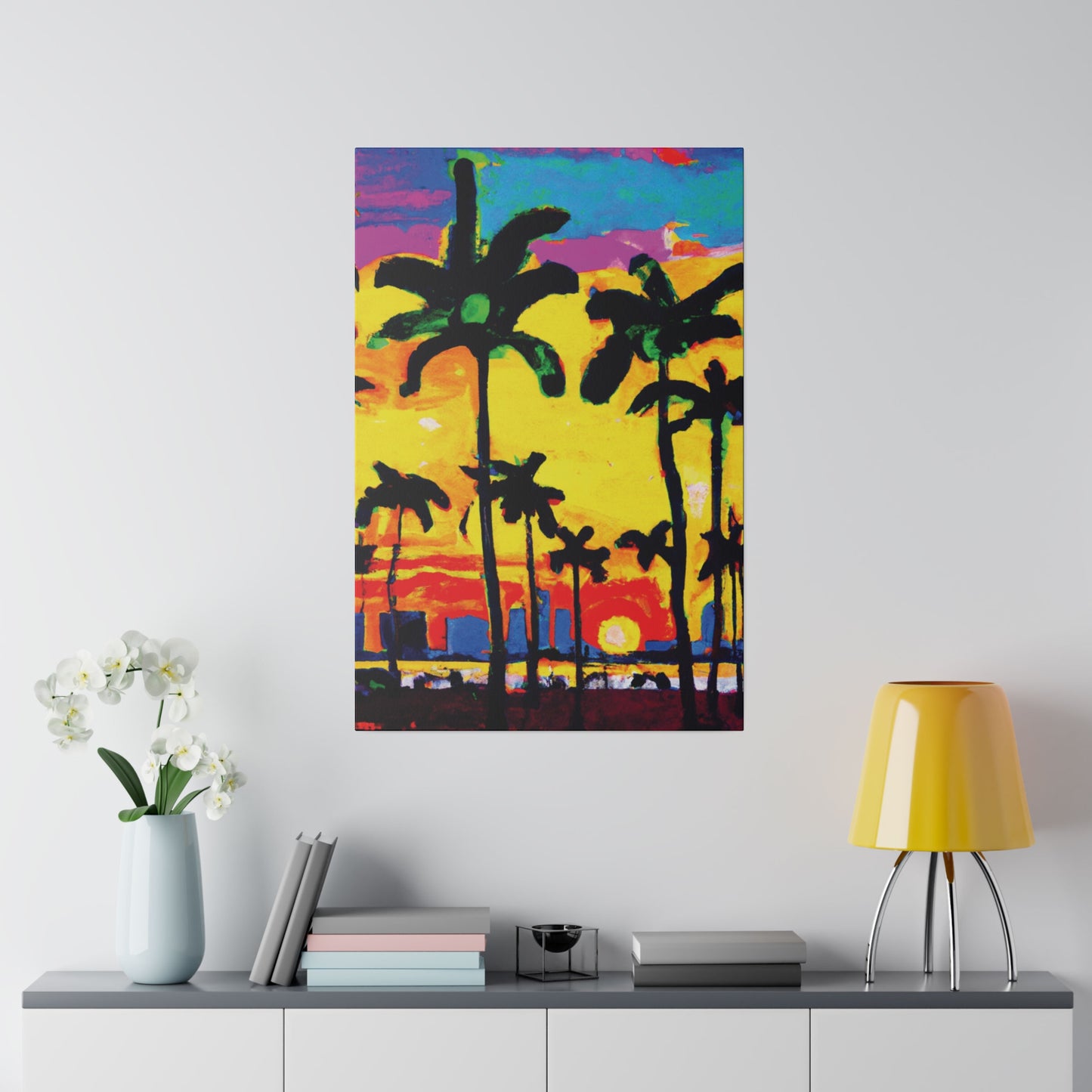 9497Z - Miami Beach Sunset Painting Print | Miami | Beach | Sunset | Poster | Home Decor | Wall Art | Canvas