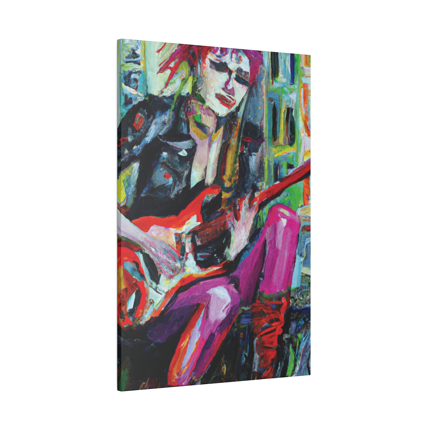 5002A - Rockstar Oil Painting Style Print | Poster | Home Decor | Wall Art | Music Art | Canvas