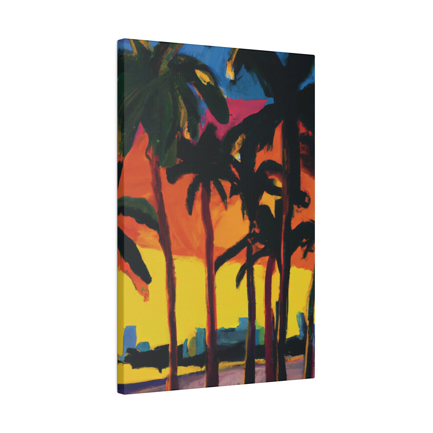 7398G - Miami Beach Sunset Painting Print | Miami | Beach | Sunset | Poster | Home Decor | Wall Art | Canvas