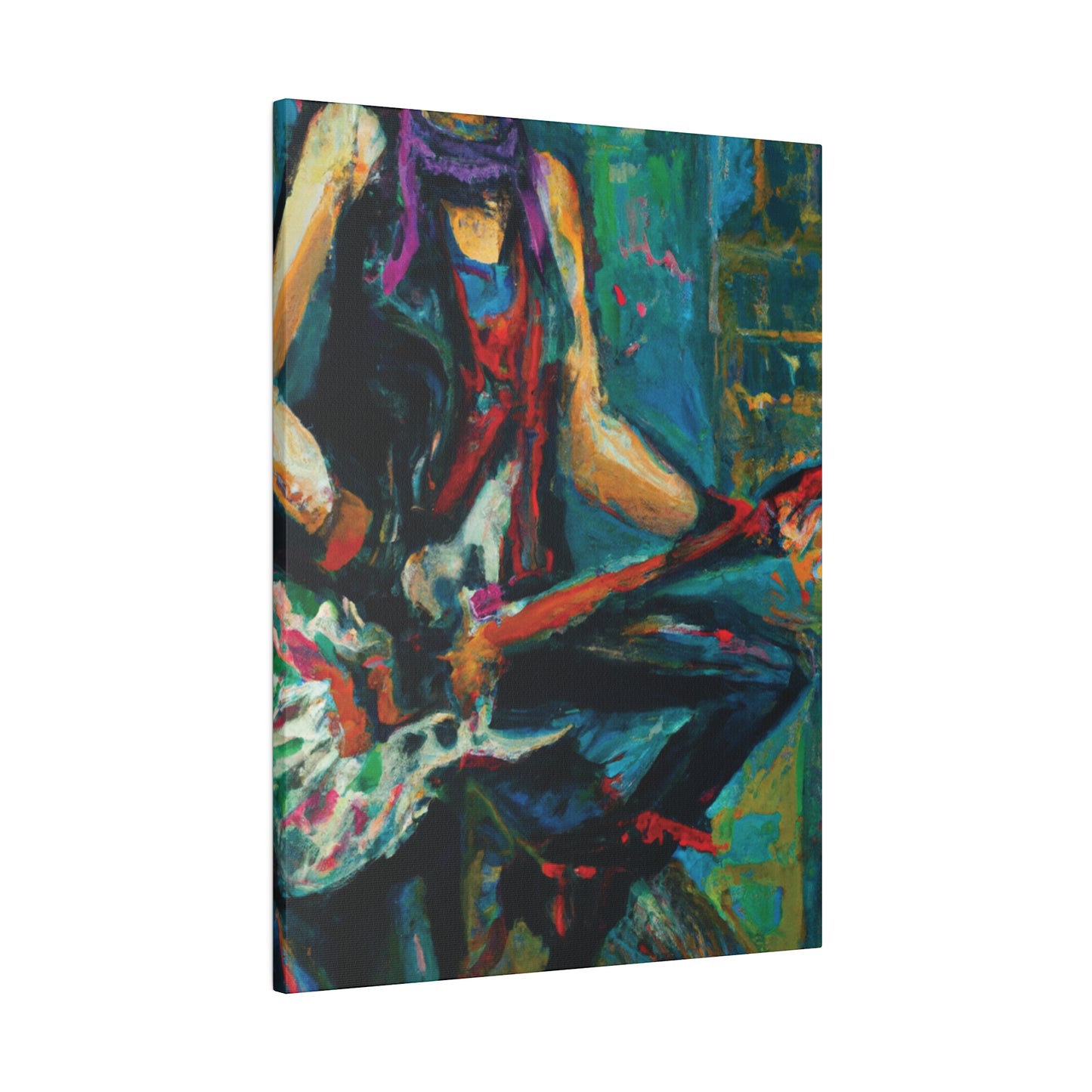 1163E - Rockstar Oil Painting Style Print | Poster | Home Decor | Wall Art | Music Art | Canvas