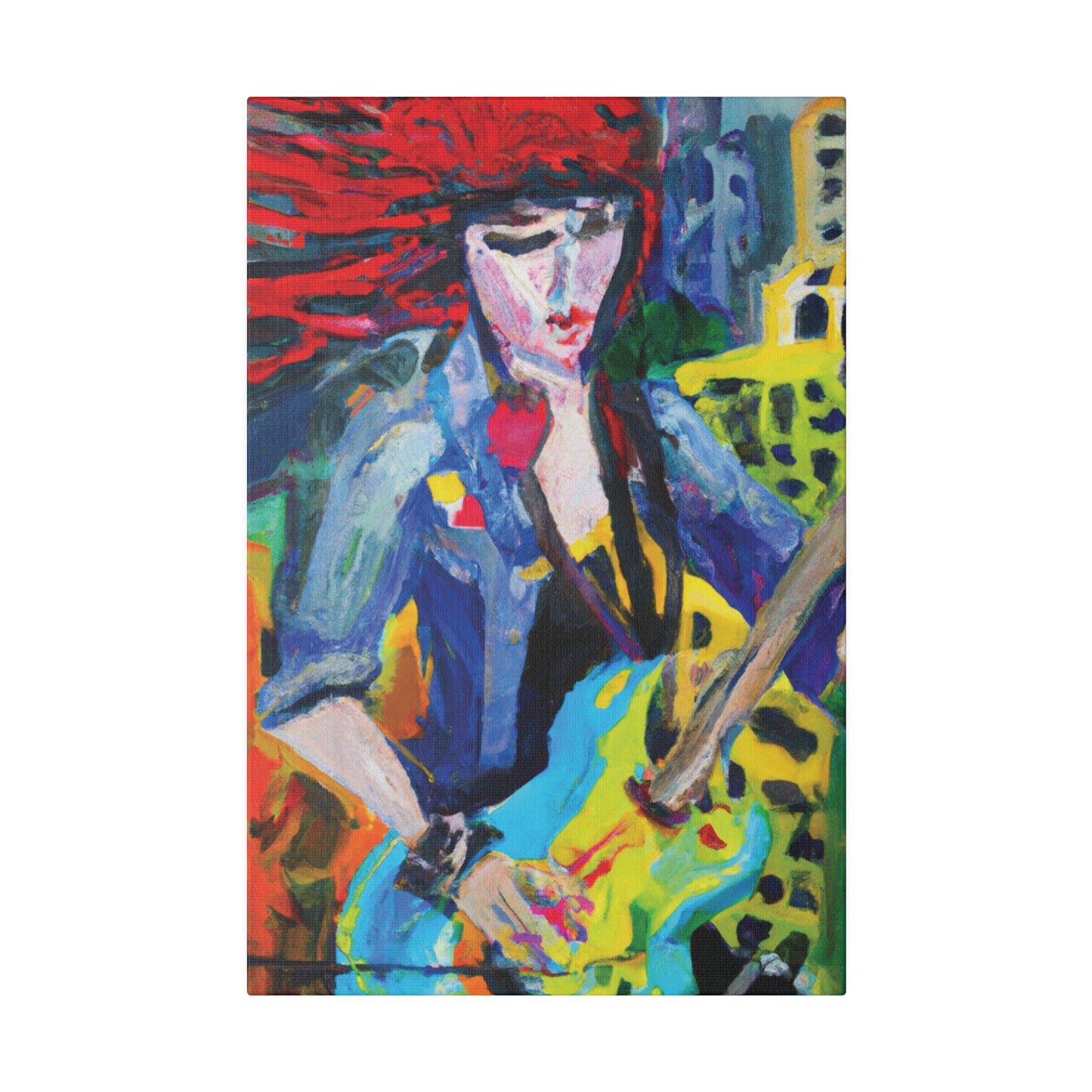 5084Q - Rockstar Oil Painting Style Print | Poster | Home Decor | Wall Art | Music Art | Canvas