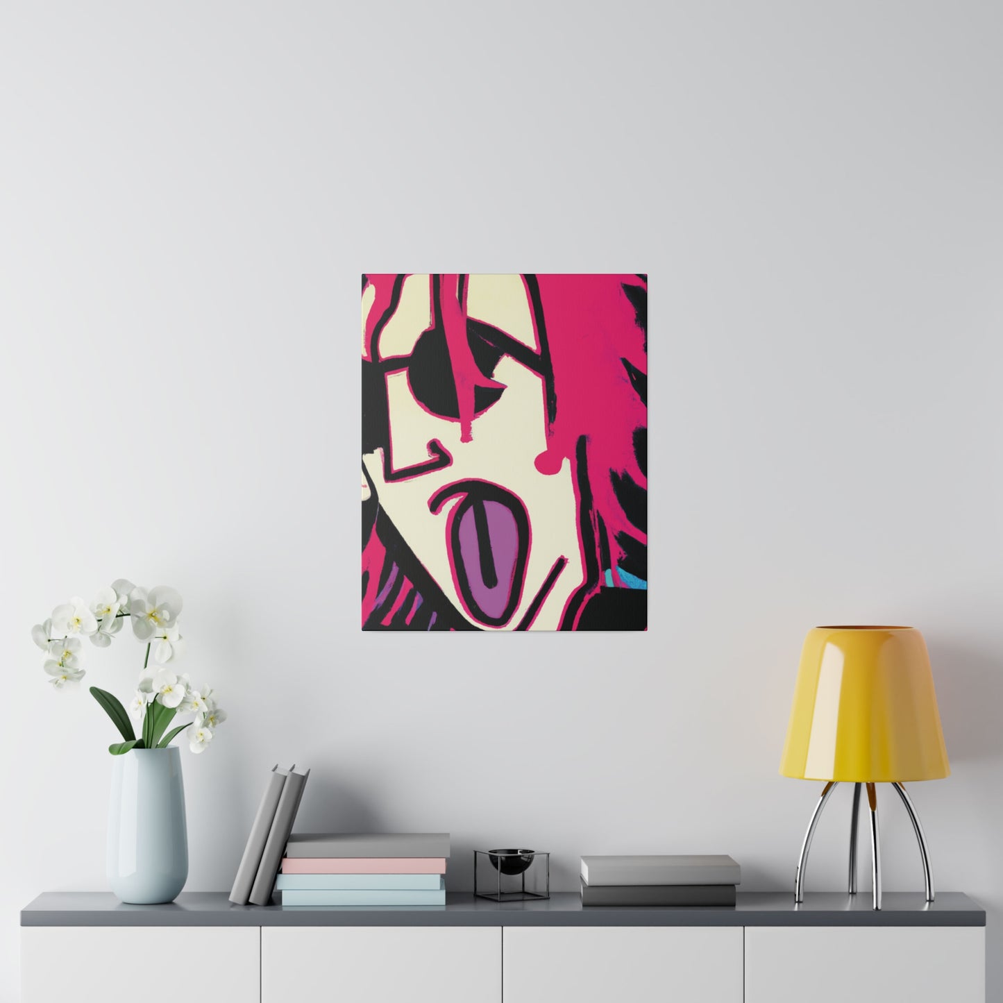 7356Q - Rockstar Painting Print | Face | Abstract | Poster | Home Decor | Wall Art | Music Art | Canvas