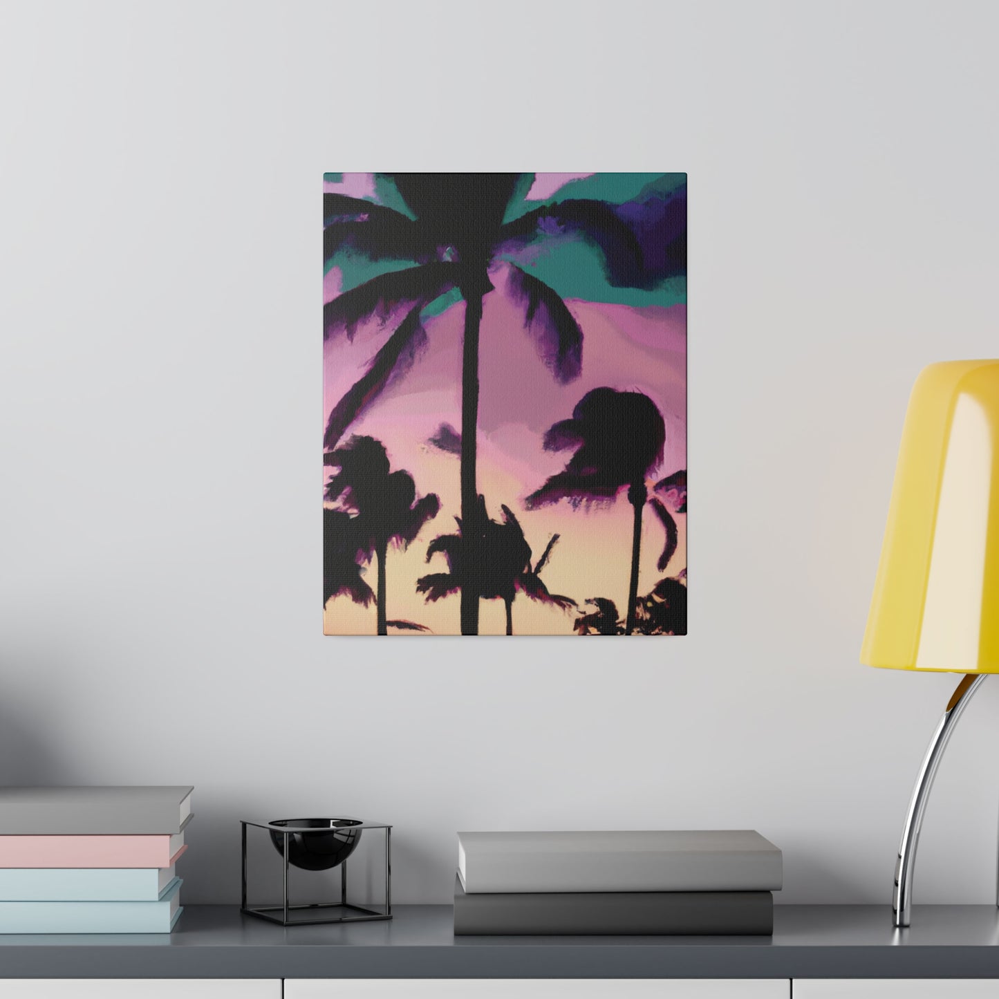 3258K - Miami Beach Sunset Painting Print | Miami | Beach | Sunset | Poster | Home Decor | Wall Art | Canvas