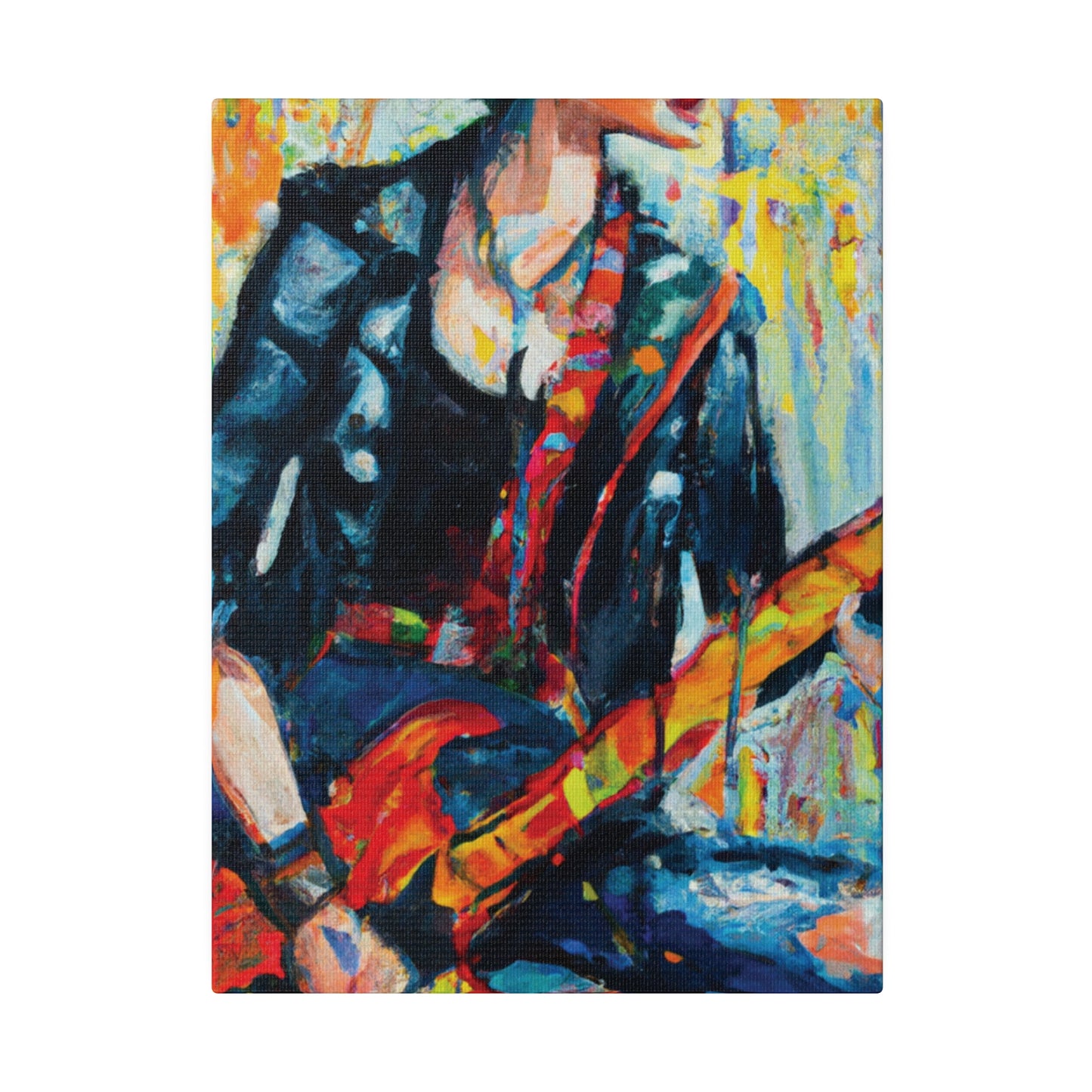 4573T - Rockstar Oil Painting Style Print | Poster | Home Decor | Wall Art | Music Art | Canvas